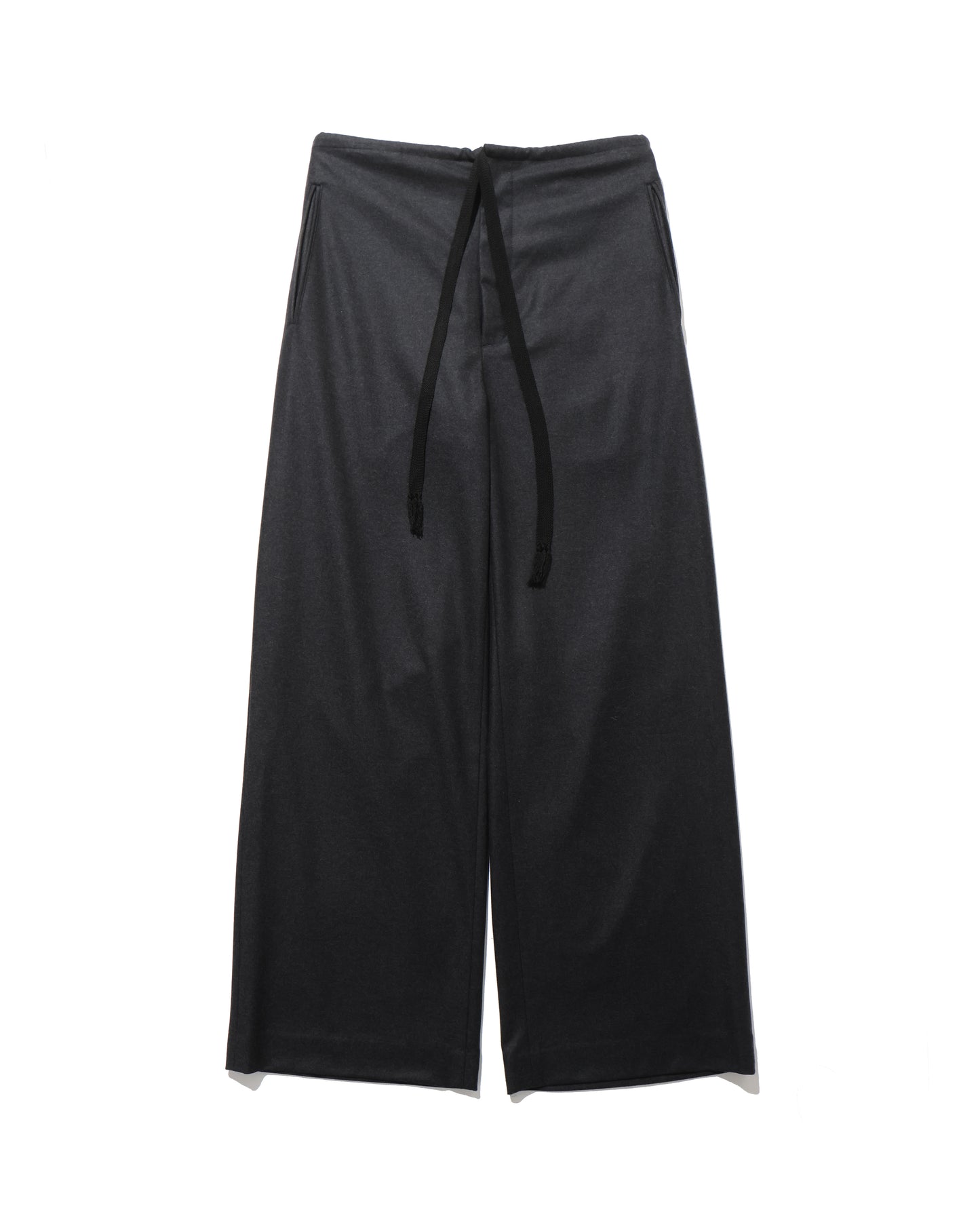 WOOL FULLING FLANNEL DRAWSTRING PANTS