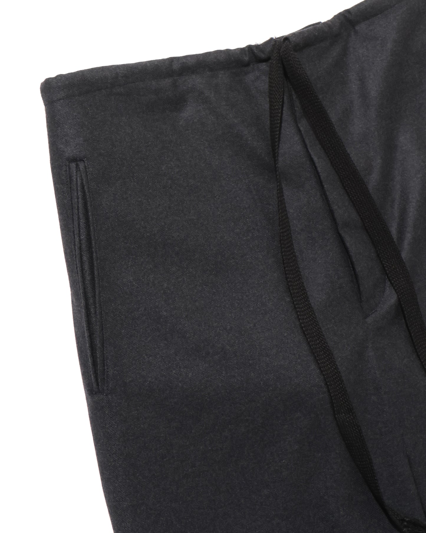 WOOL FULLING FLANNEL DRAWSTRING PANTS
