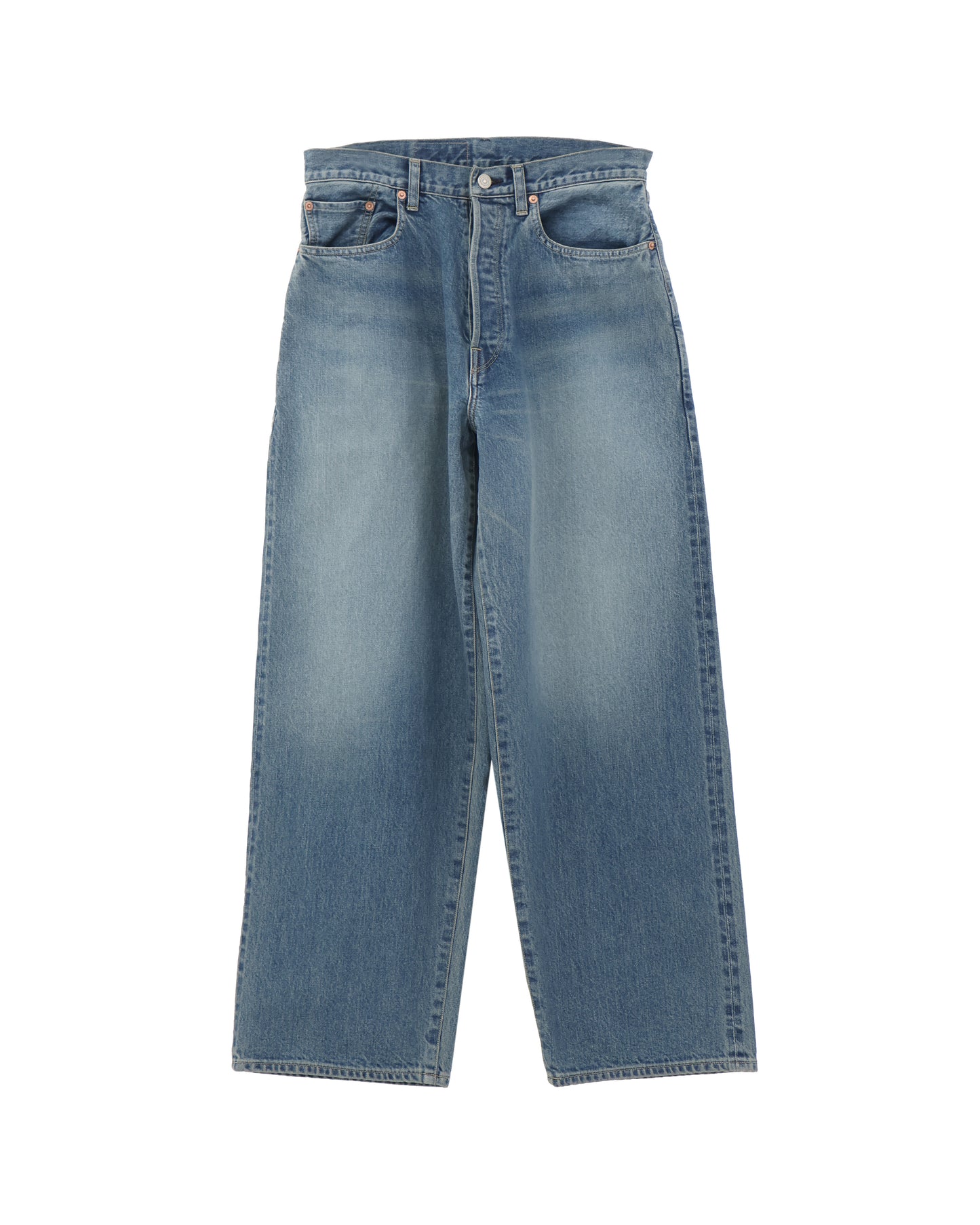 13.5oz Denim Pants Wide USED-Indigo