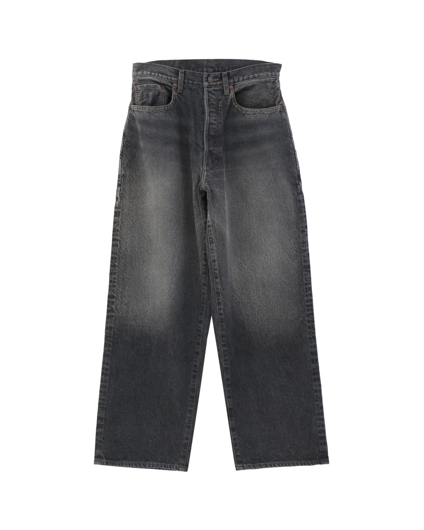 13.5oz Denim Pants Wide USED-SulfurBlack