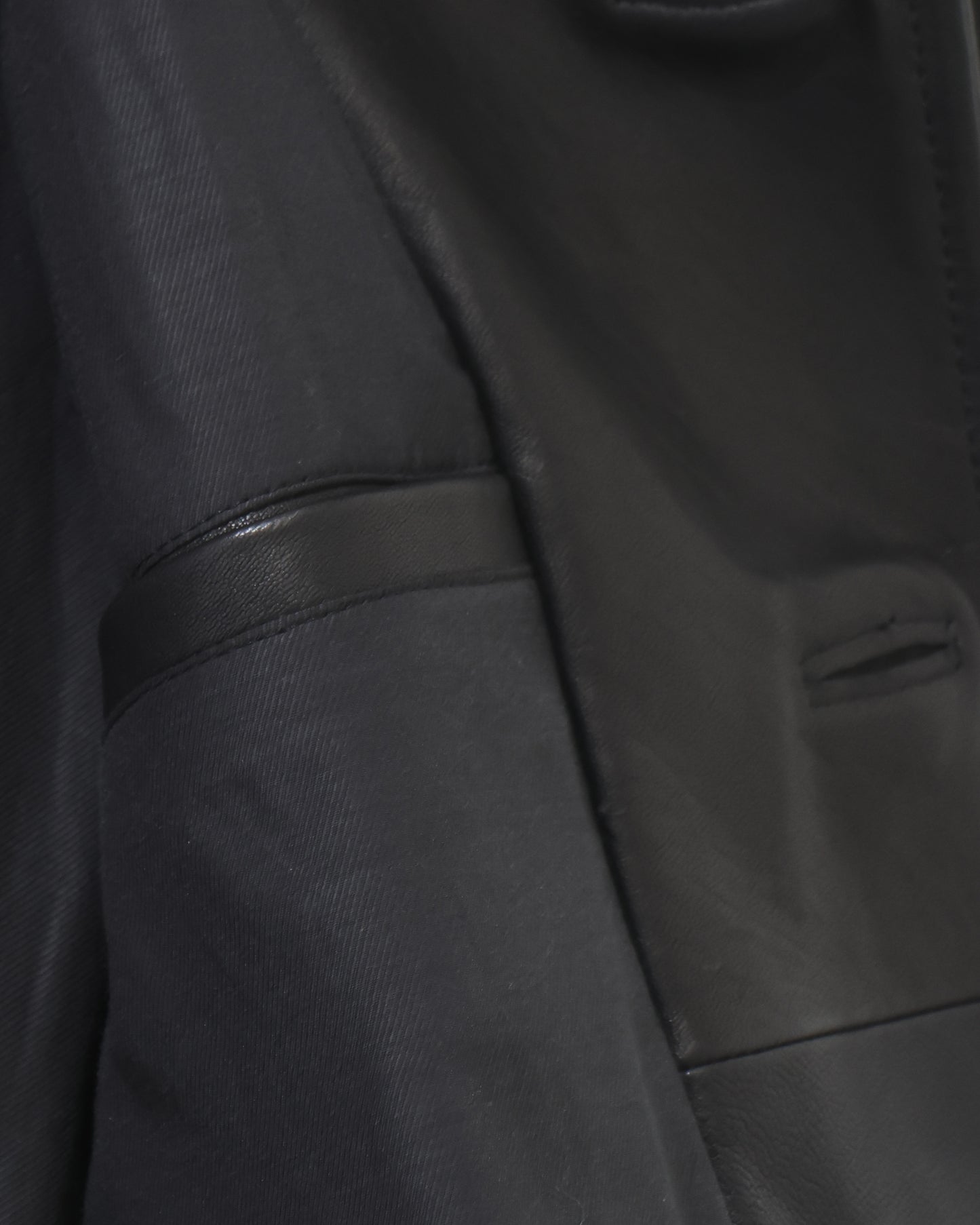 TEXTURED LAMB LEATHER BLOUSON BLACK