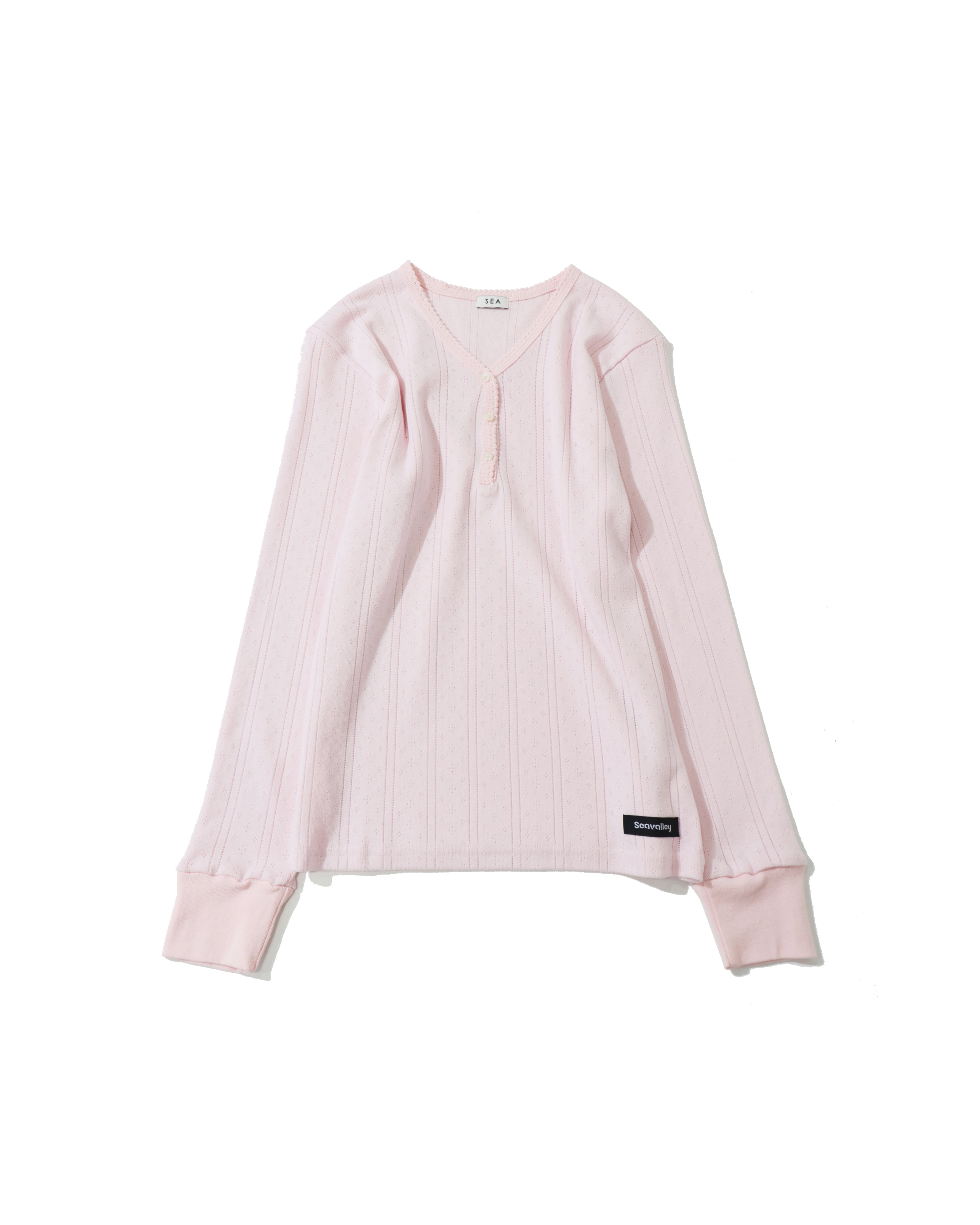 アイレット リブ Vネック ヘンリー L/S TEE – TIME AFTER TIME