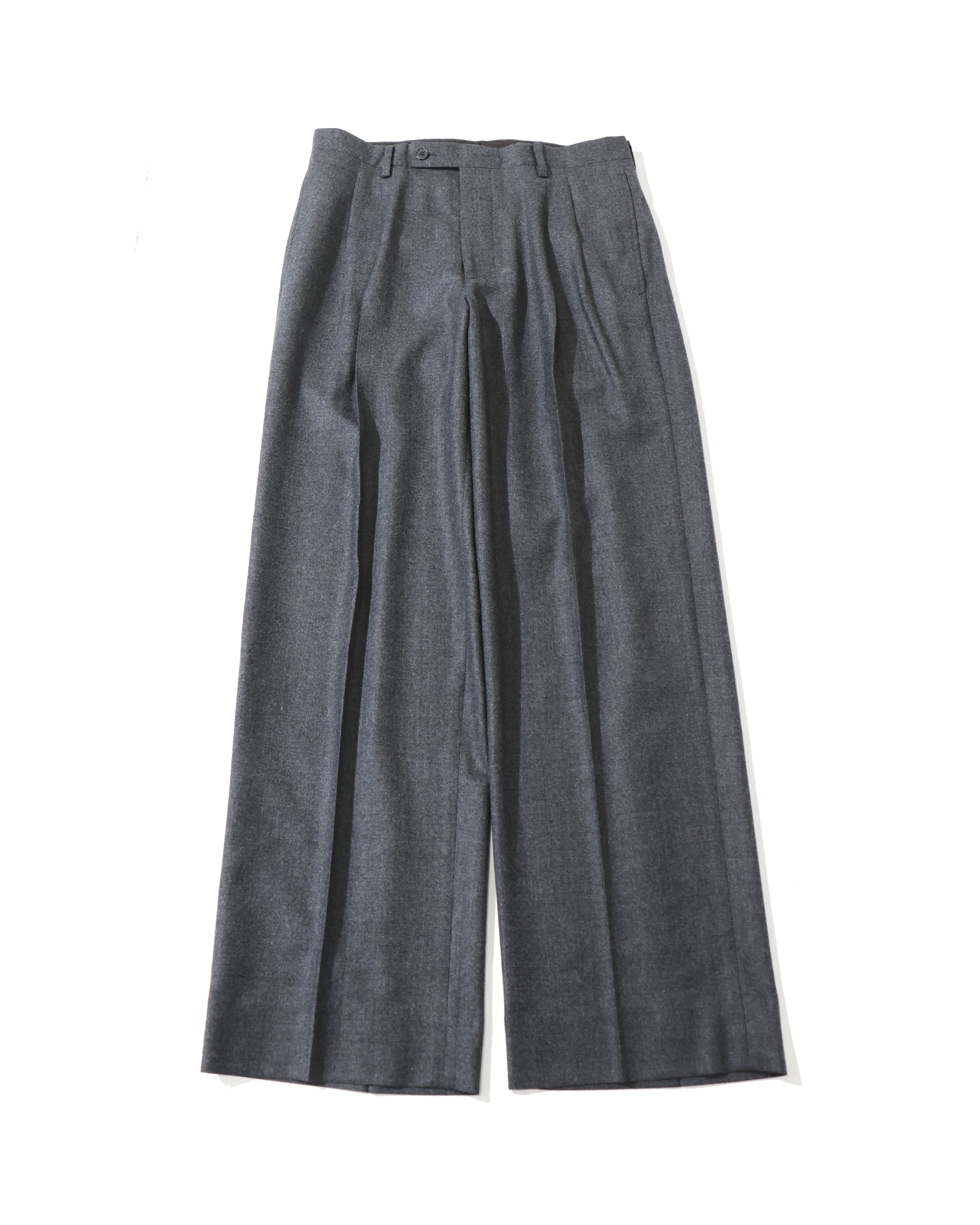 SUPER LIGHT WOOL TWO-TUCK SLACKS TOP CHARCOAL – TIME AFTER TIME