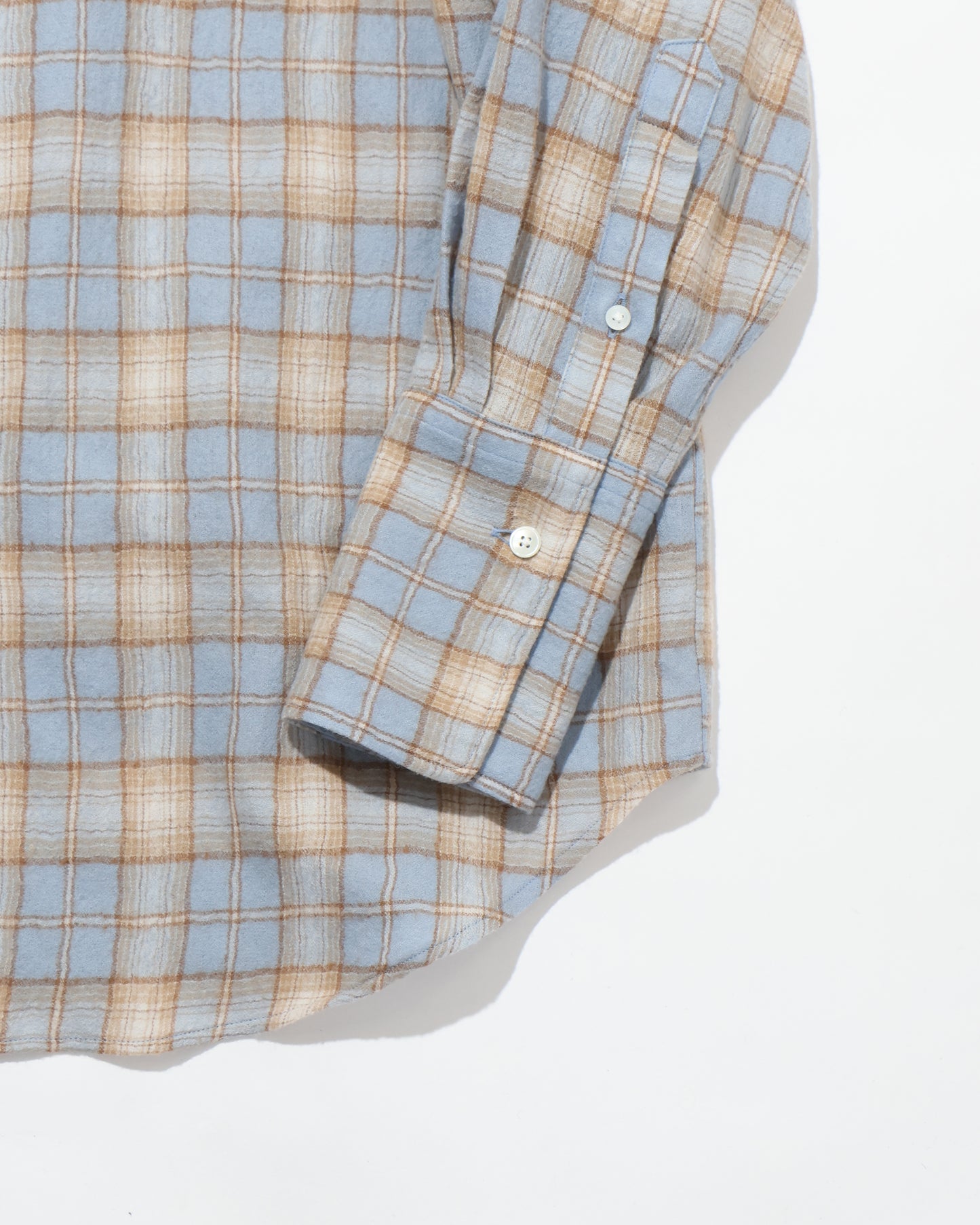 AIRY WOOL CHECK SHIRT