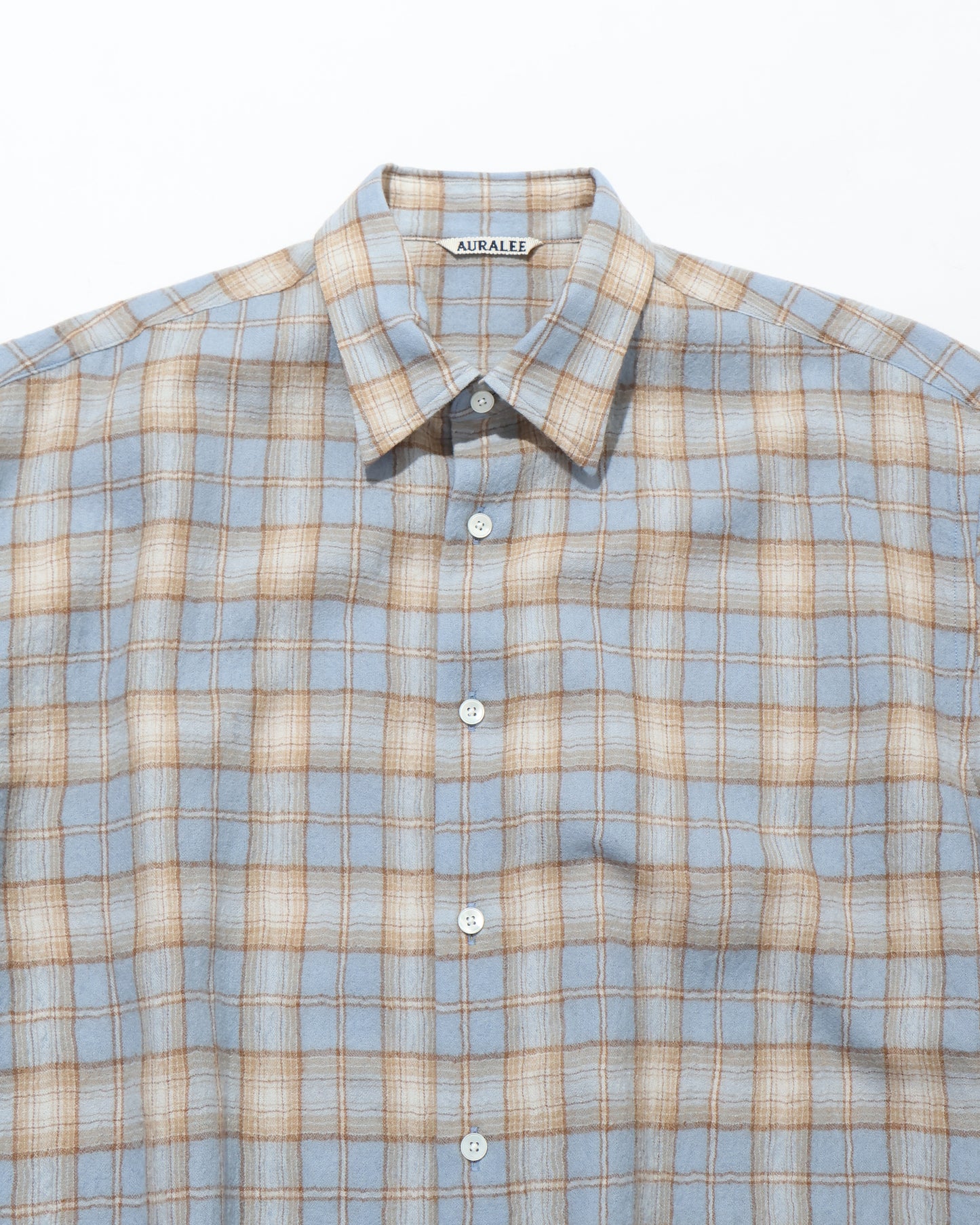 AIRY WOOL CHECK SHIRT