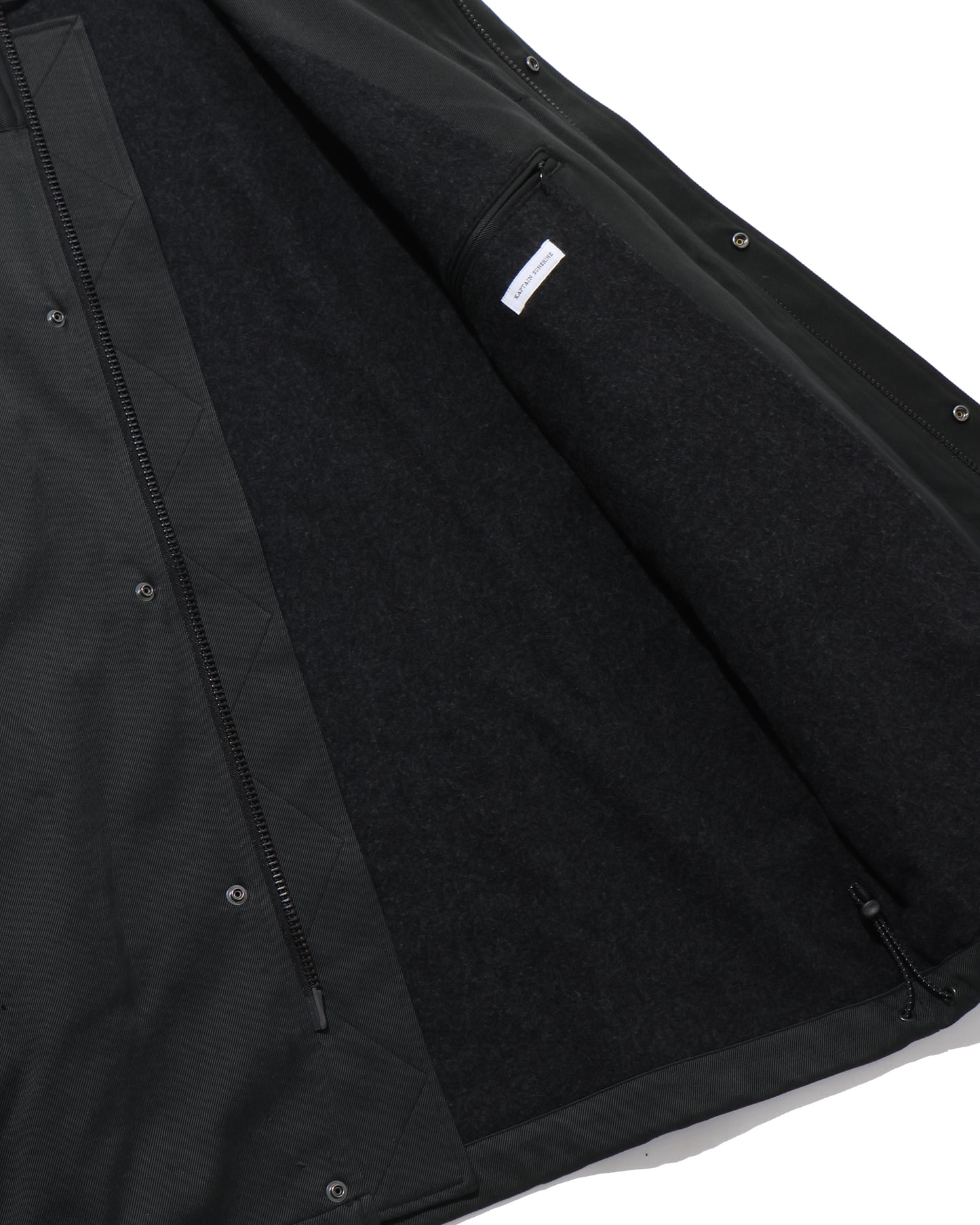 Cotton Drill Short Mil Coat BLACK