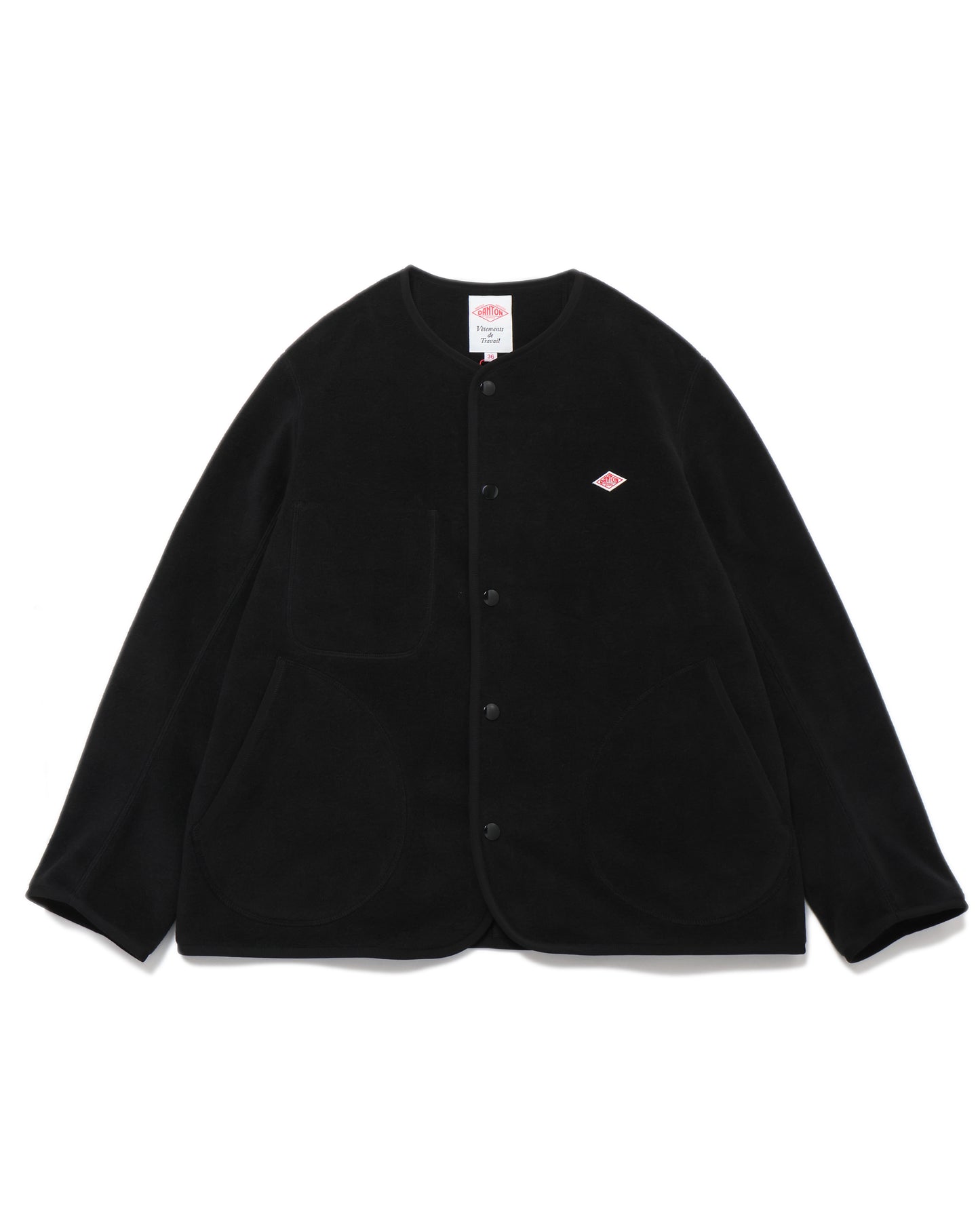 FLEECE COLLARLESS JACKET