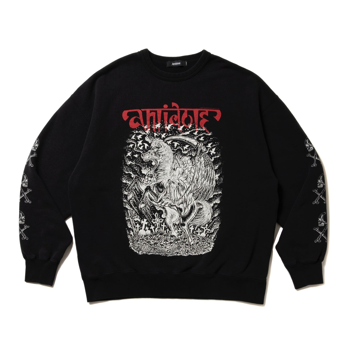 Fade Wash Crewneck Sweatshirt (Grim Reaper)