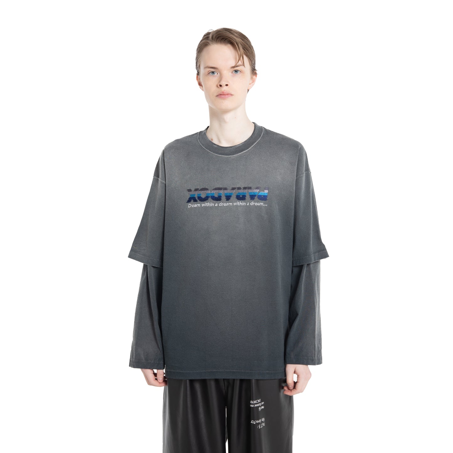 "PARADOX" Embroidery Switching Tee