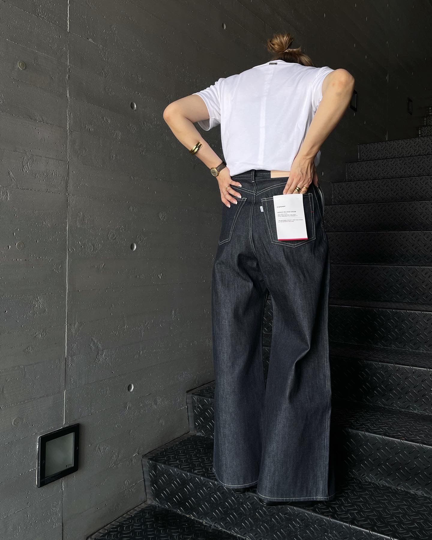 Selvage Denim Two Tuck Wide Pants