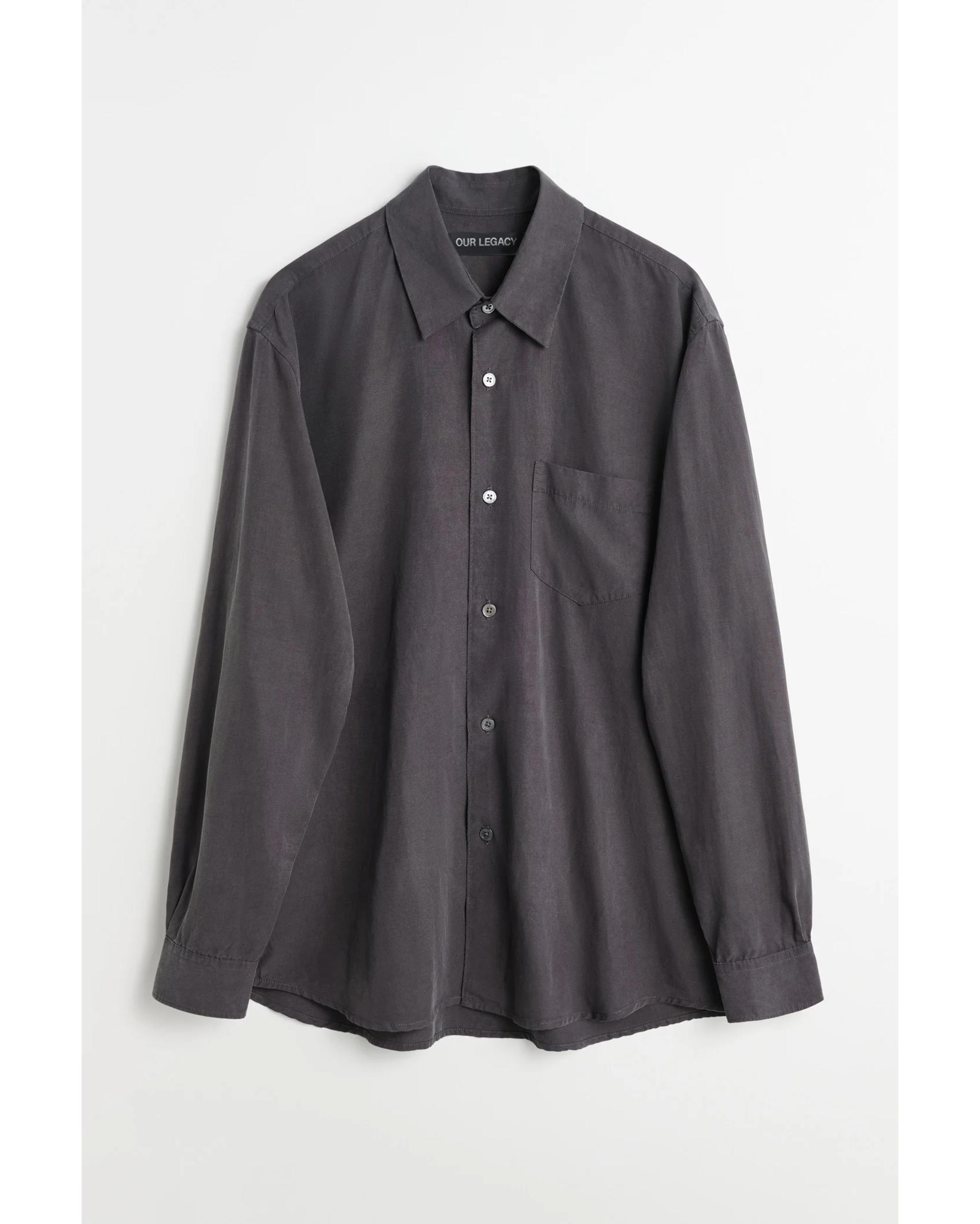 INITIAL SHIRT Ash Grey Liquid Lyocell – TIME AFTER TIME