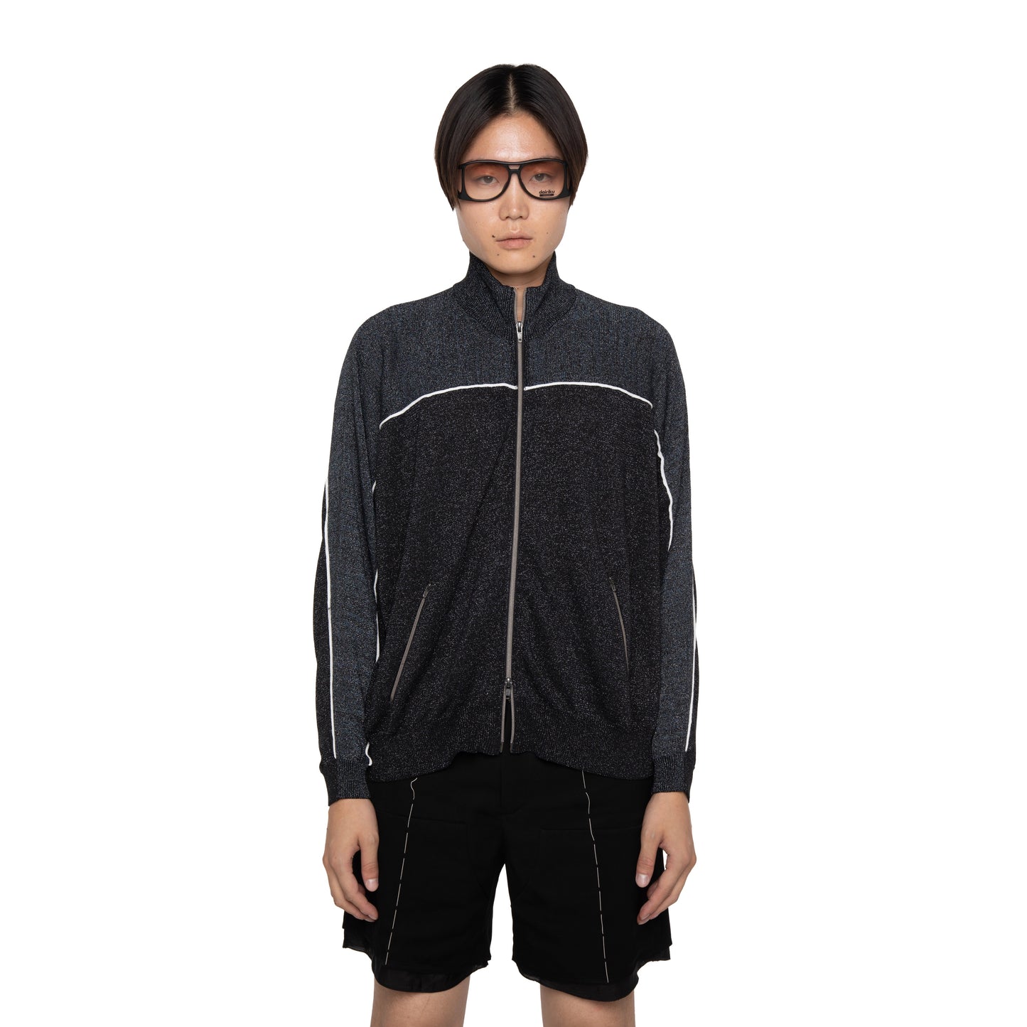 Lame Jersey Knit Training Jacket