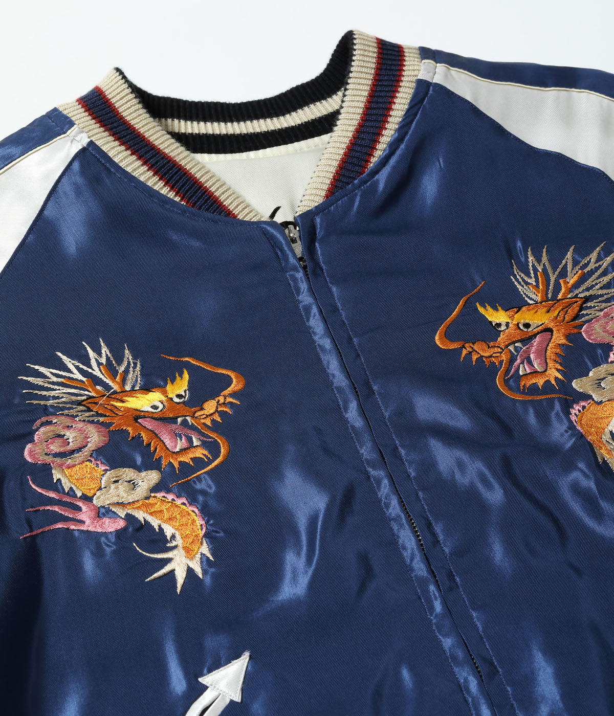 Mid 1950s Style Acetate Souvenir Jacket “BLACK TIGER” × “DUELLING DRAGONS” TT15682-105