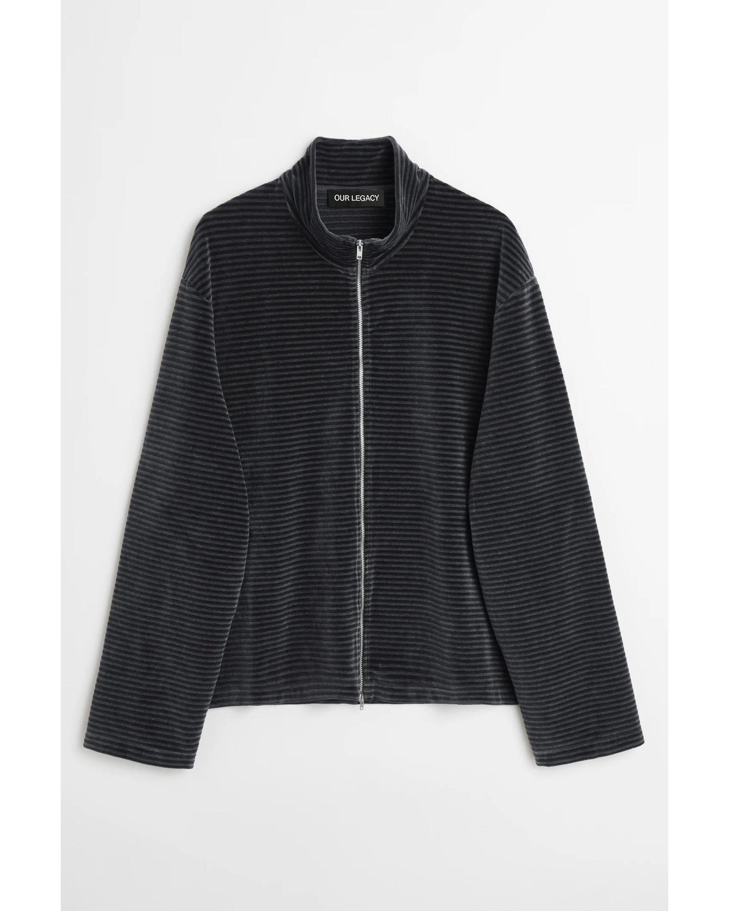 SHRUNKEN FULLZIP POLO Phantom Stripe Velour