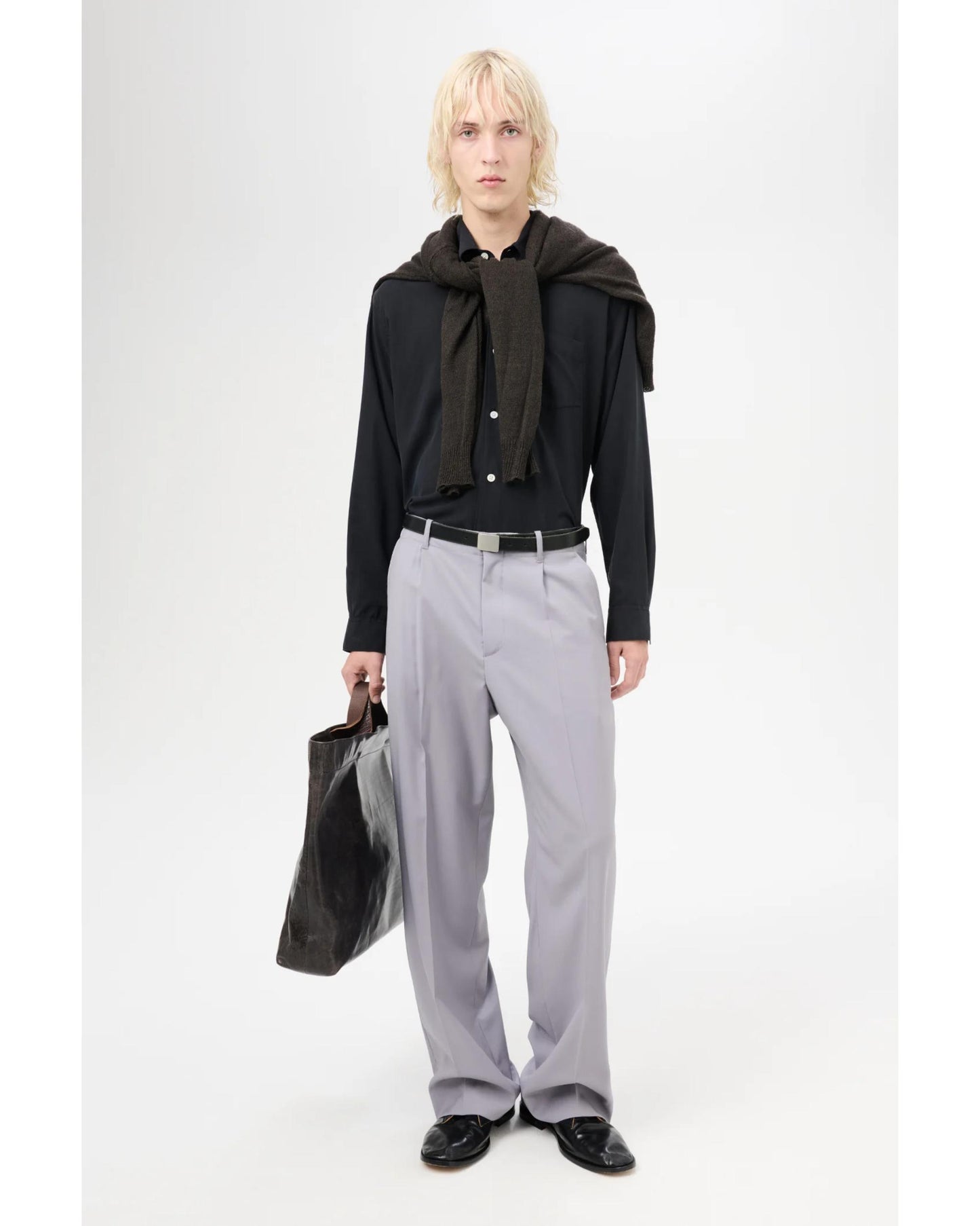 BORROWED CHINO Dusty Lavender High Twist Wool