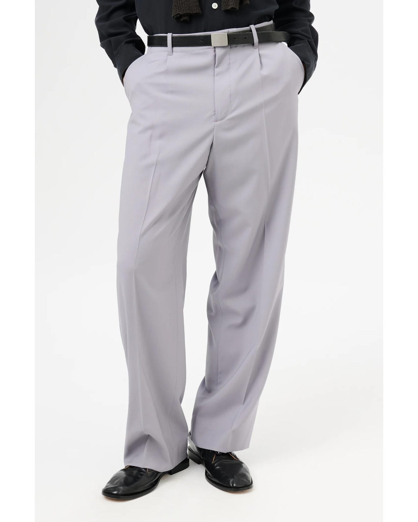 BORROWED CHINO Dusty Lavender High Twist Wool