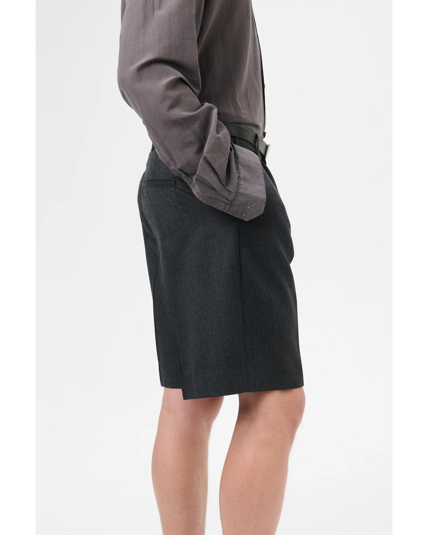 BORROWED SHORTS Premium Charcoal Office Wool