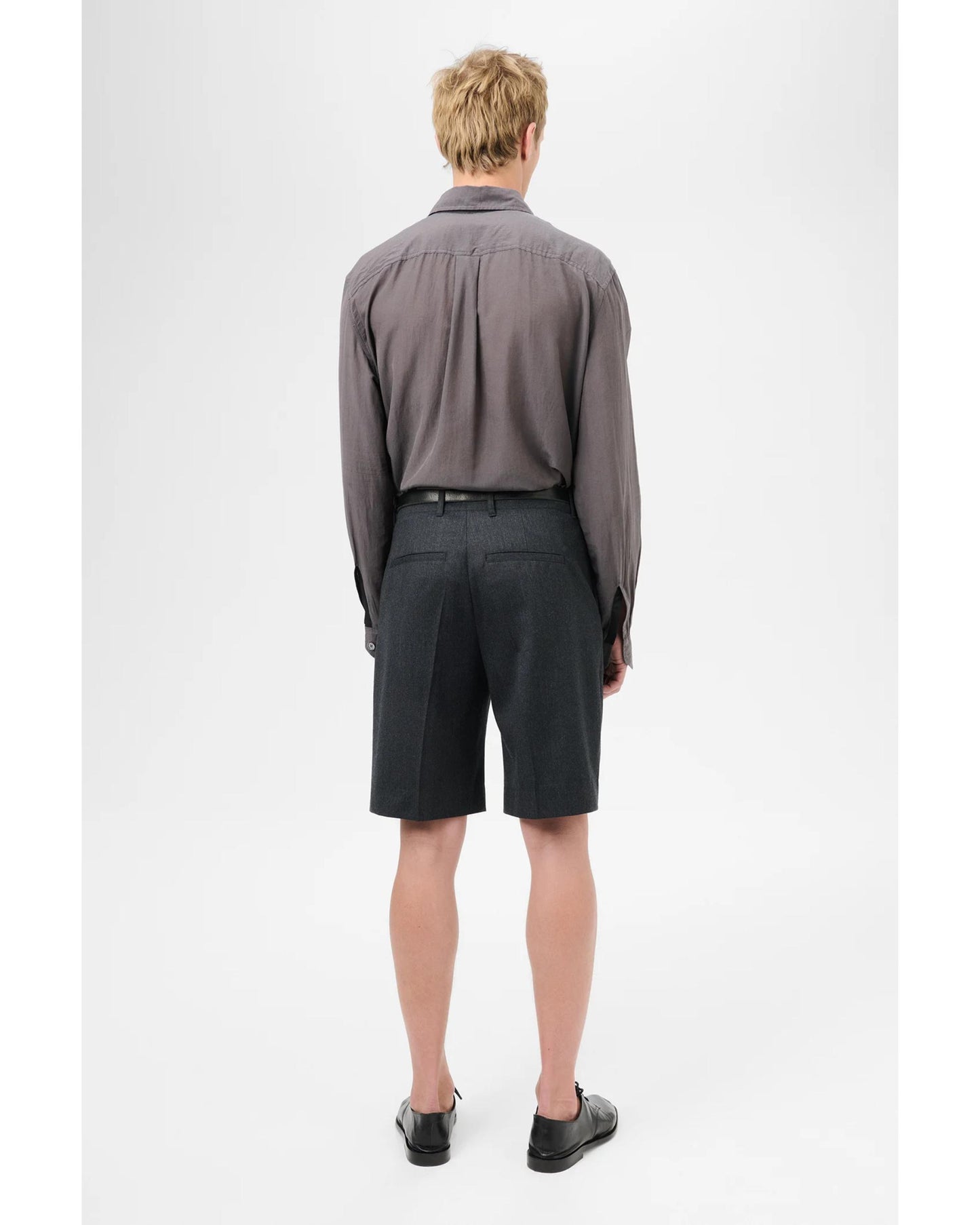 BORROWED SHORTS Premium Charcoal Office Wool