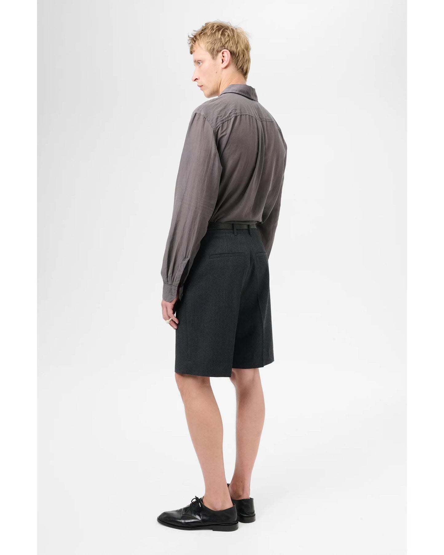 BORROWED SHORTS Premium Charcoal Office Wool