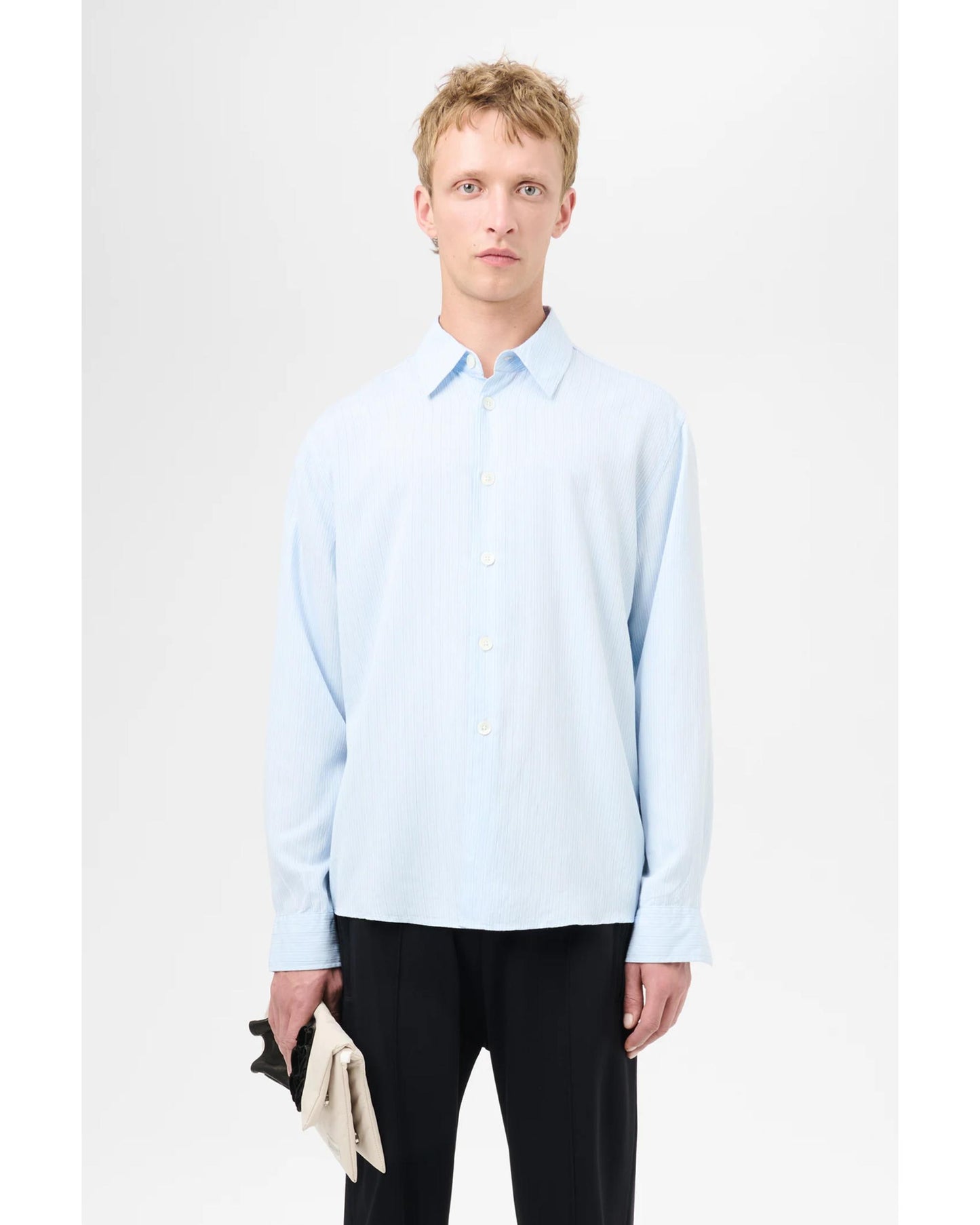 BEYOND SHIRT Suave Stripe Holiday Viscose