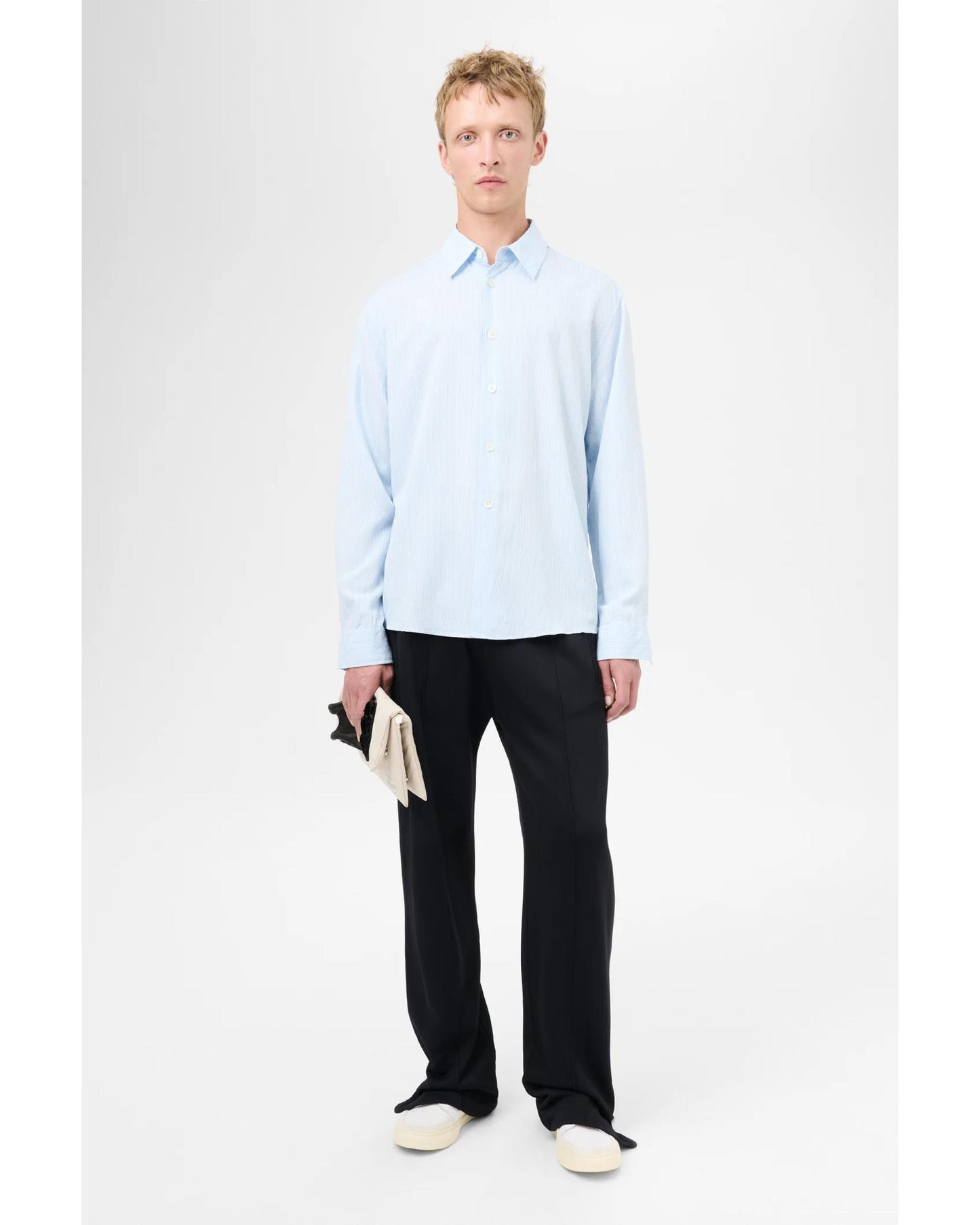 BEYOND SHIRT Suave Stripe Holiday Viscose