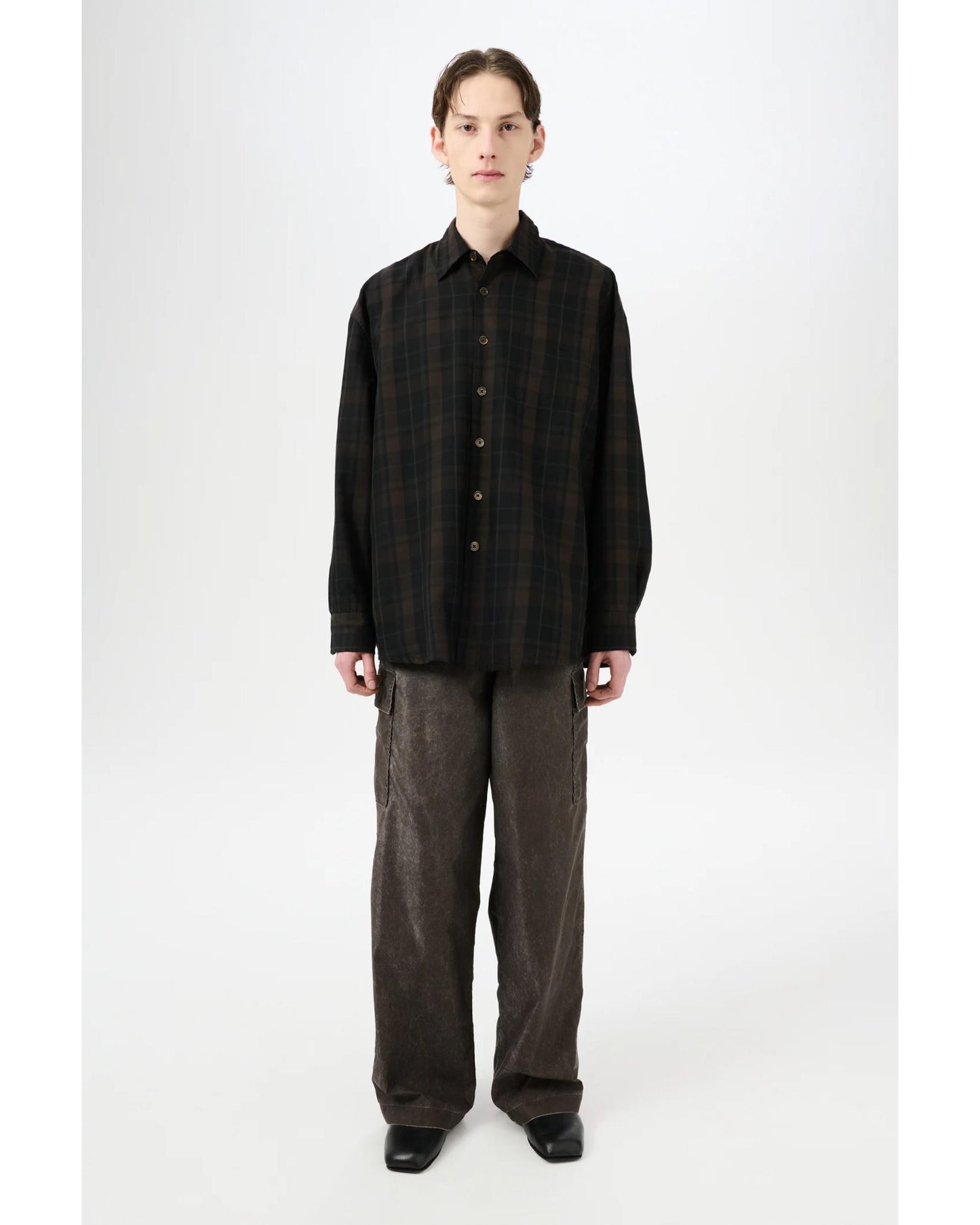 BORROWED SHIRT Black Sheer Shadow
