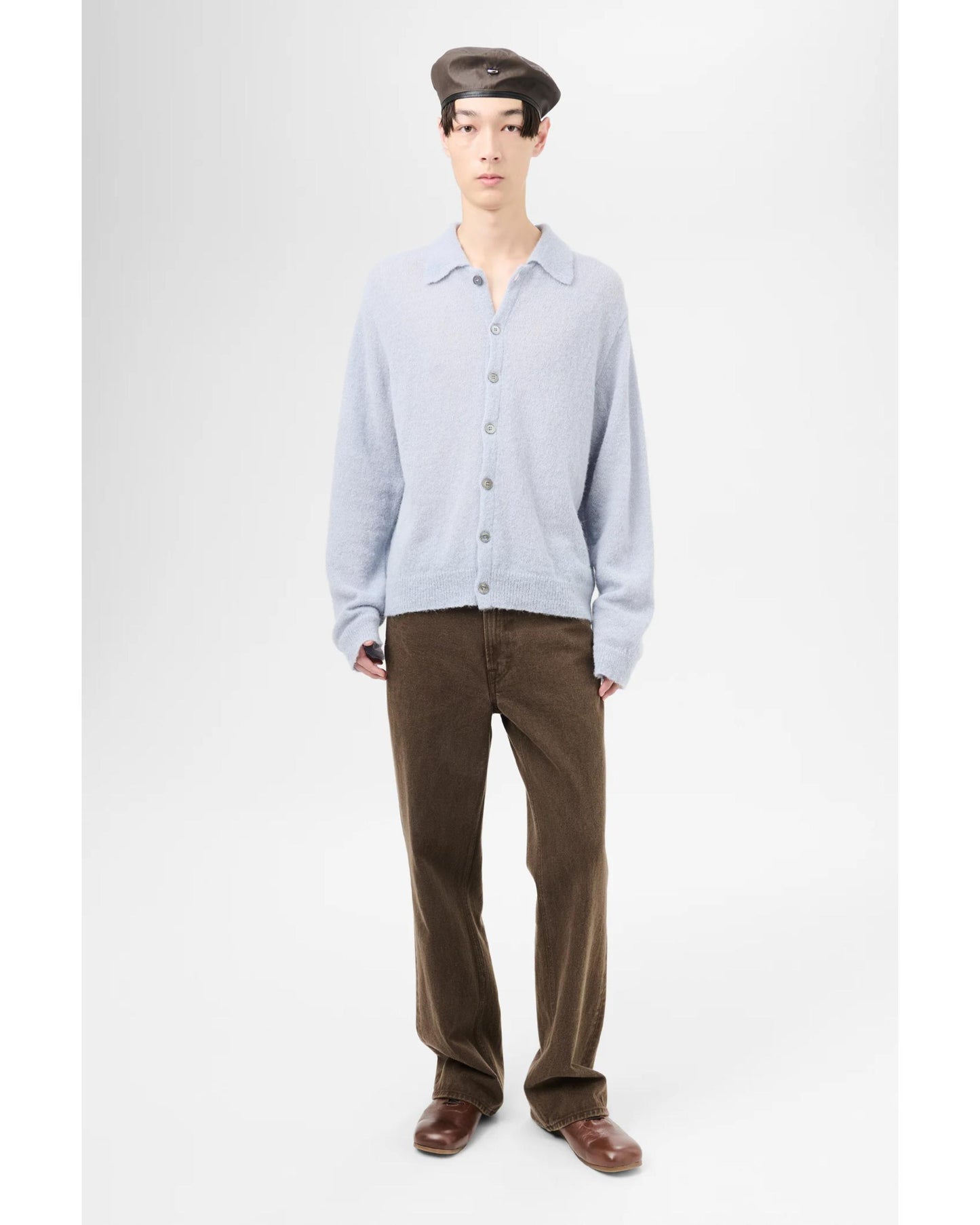 EVENING POLO Livid Blue Fuzzy Alpaca