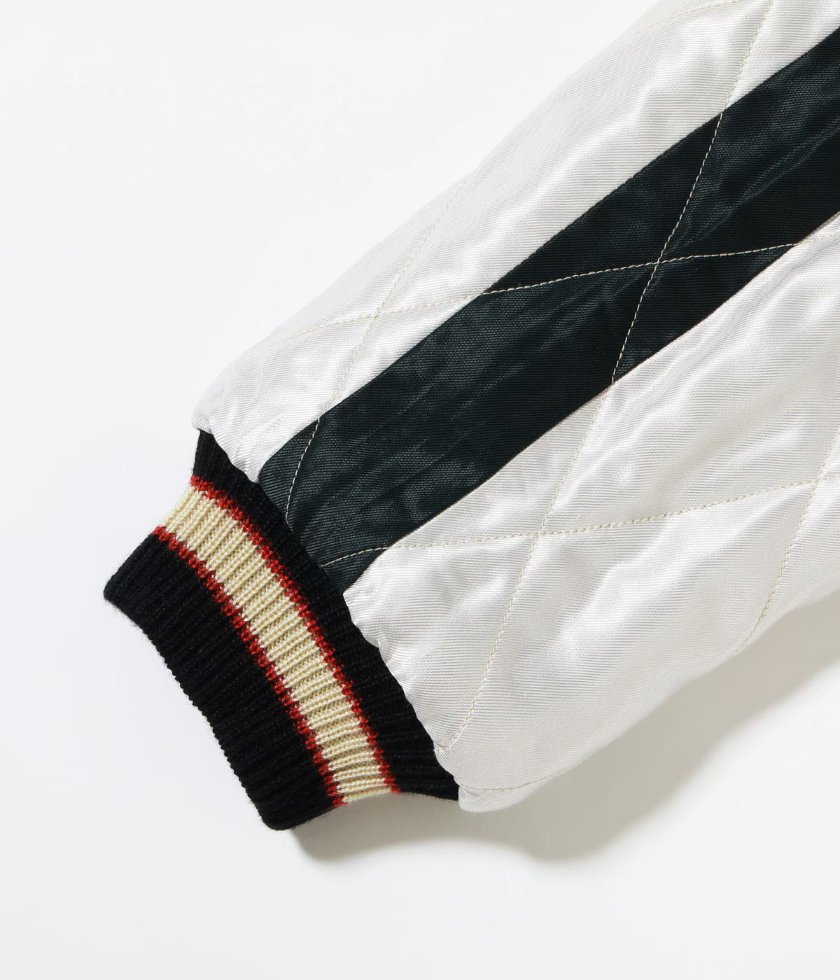 Mid 1950s Style Acetate Quilted Souvenir Jacket “WHITE TIGER” × “DUELLING DRAGONS” TT15973-219