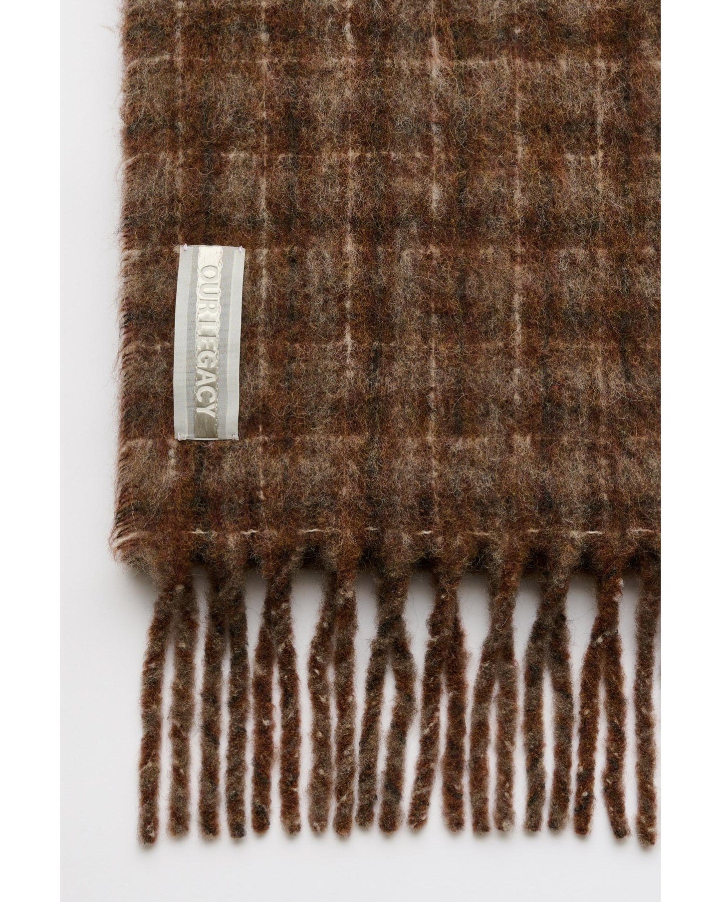 ESTATE SCARF BROWN CHECK