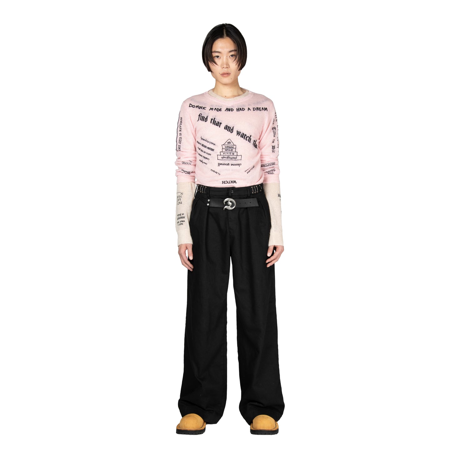 ”D” Buckle Super Wide Chino Pants