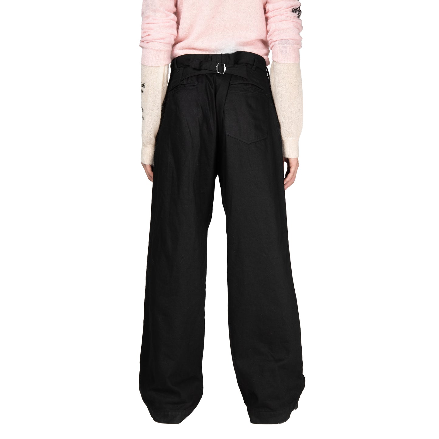 ”D” Buckle Super Wide Chino Pants