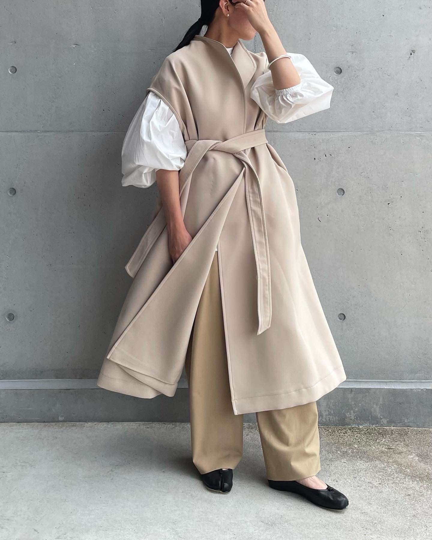 TRIPLE CLOTH LONG GILET