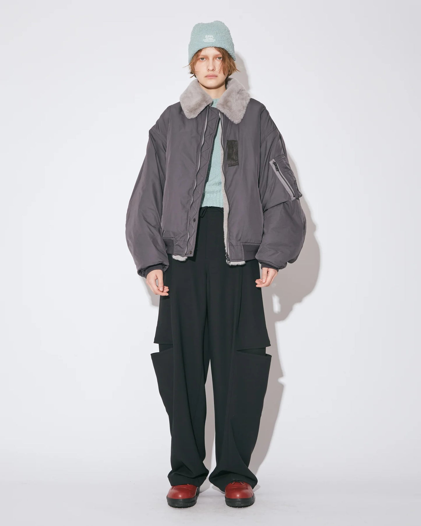 double-end fur-taffeta B-15 blouson