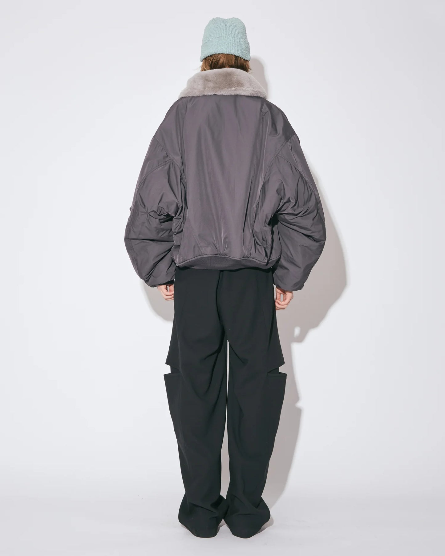 double-end fur-taffeta B-15 blouson