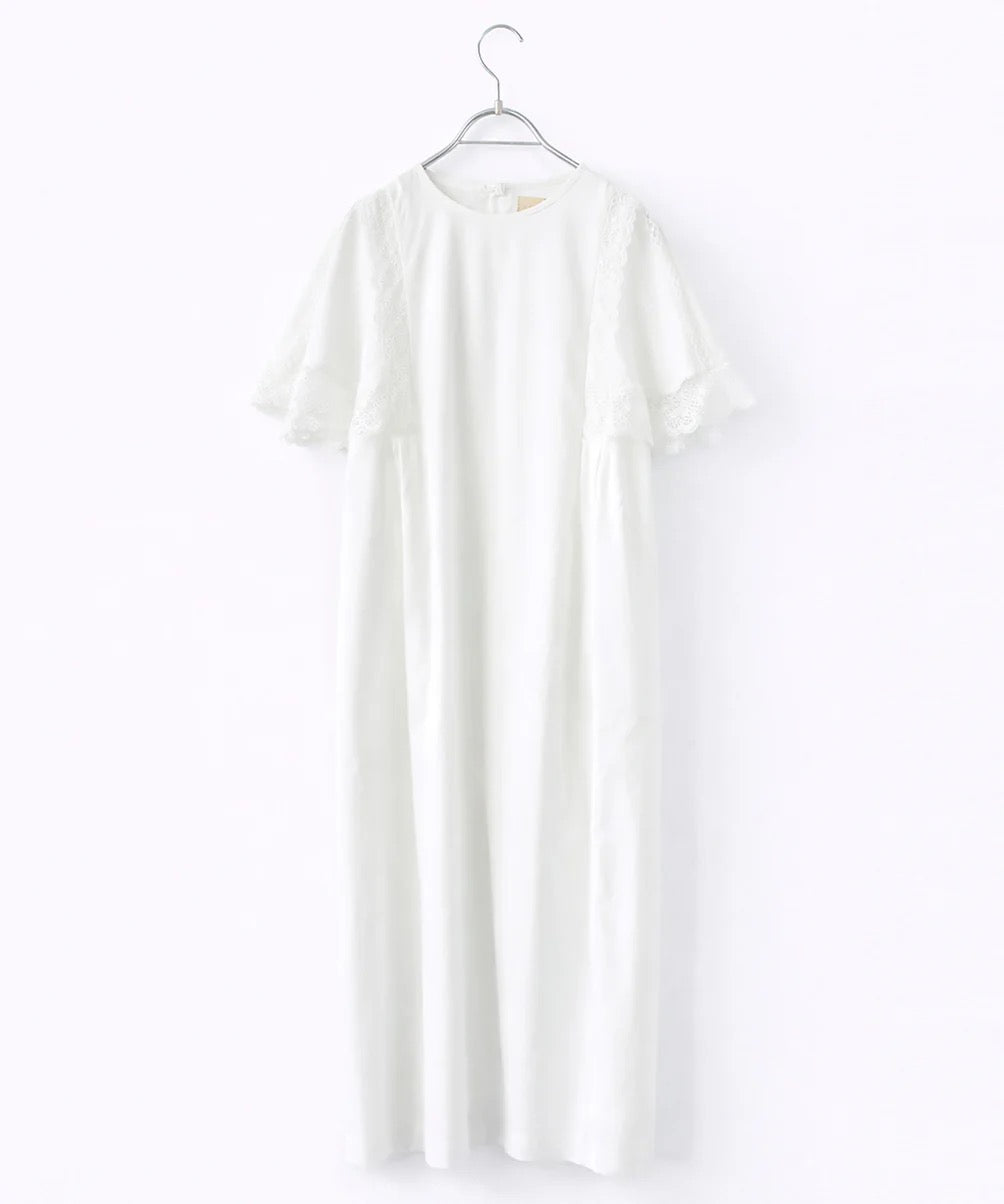 laced handkerchief sleeve one-piece