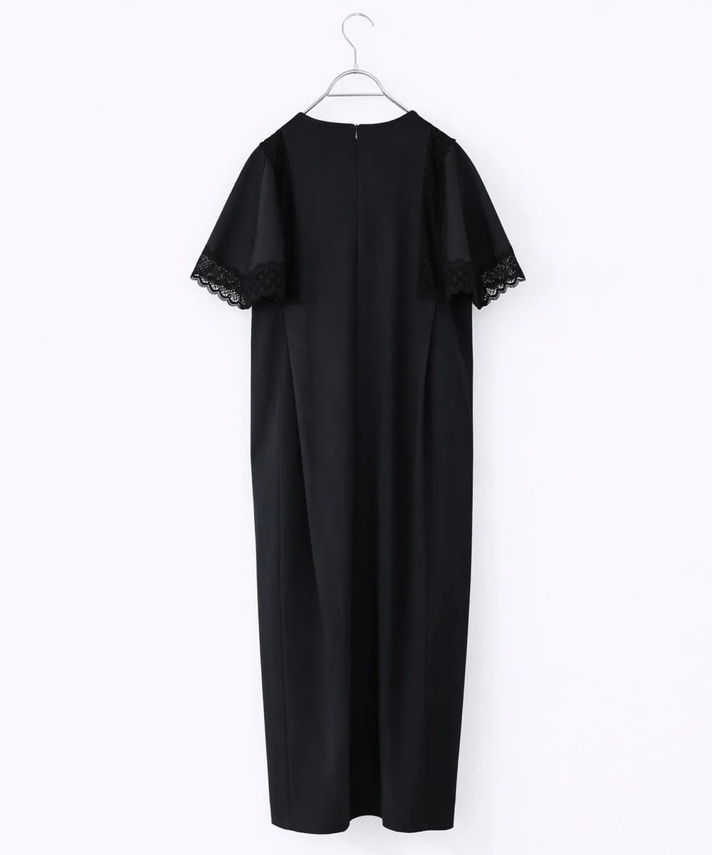 laced handkerchief sleeve one-piece