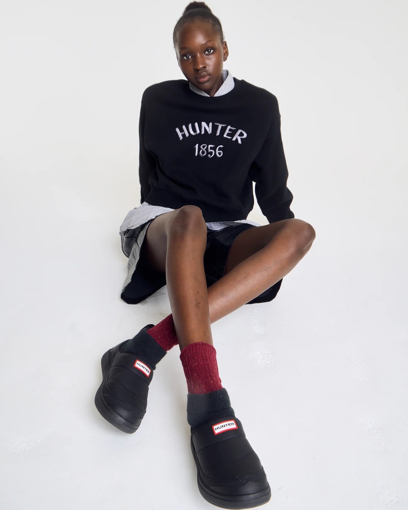 インアウトパファーニットカフブーツ