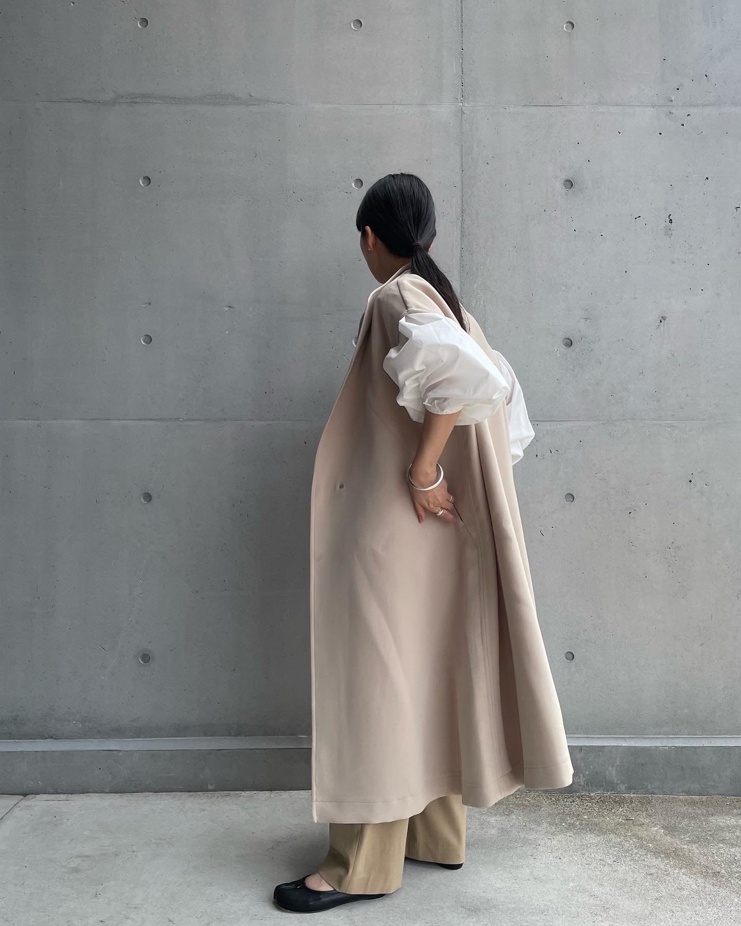 TRIPLE CLOTH LONG GILET