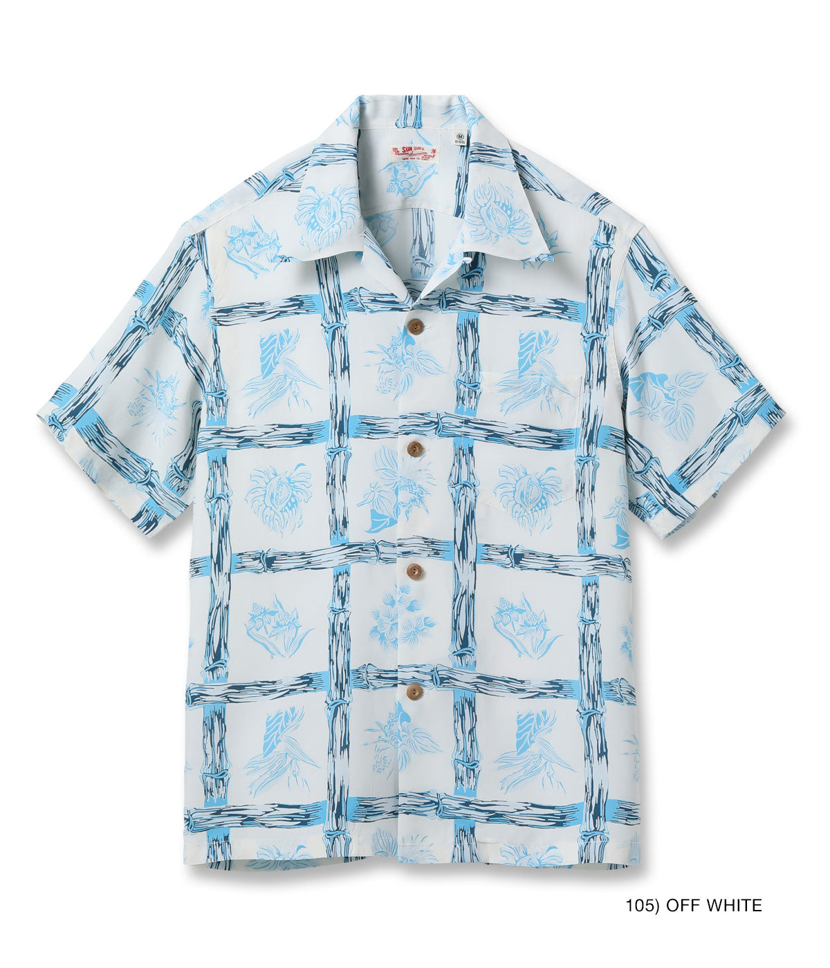 RAYON HAWAIIAN SHIRT “ISLAND PLANTS” SS39419
