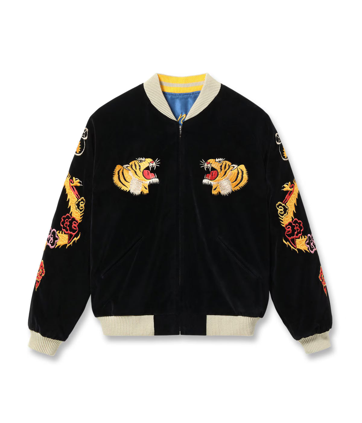 Mid 1950s Style Velveteen Souvenir Jacket “GOLD DRAGON & GOLD