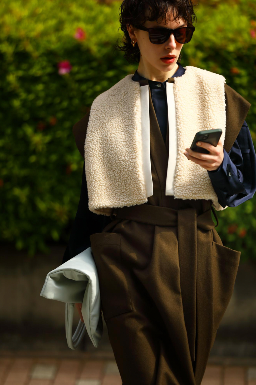POODLE FUR SHORT GILET