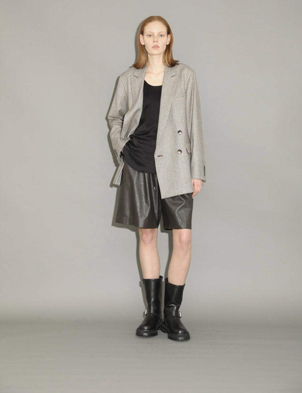 SYNTHETIC LEATHER SHORTS