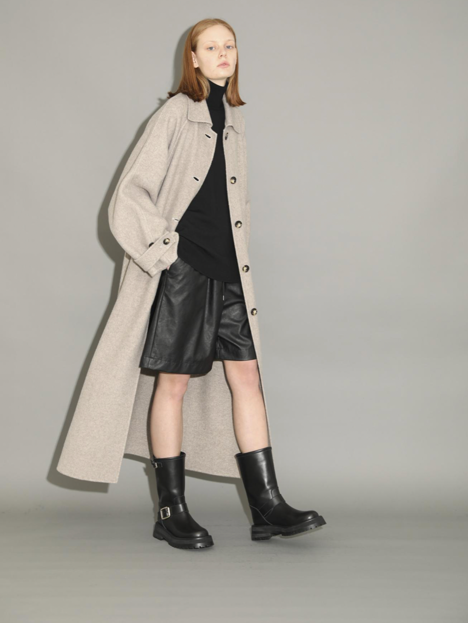 SYNTHETIC LEATHER SHORTS