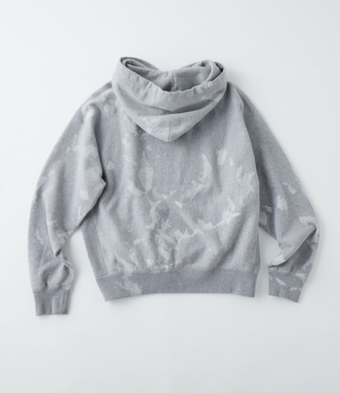 LOOPWHEEL SWEAT PULLOVER PARKA UNEVEN DYED 69226