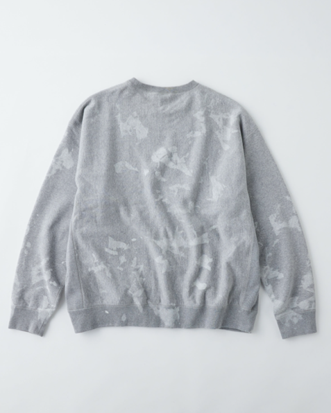 LOOPWHEEL SWEAT CREW NECK SHIRT UNEVEN DYED 69227