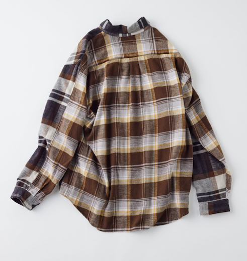 COTTON NEL CHECK SWITCH B.D SHIRT 29138