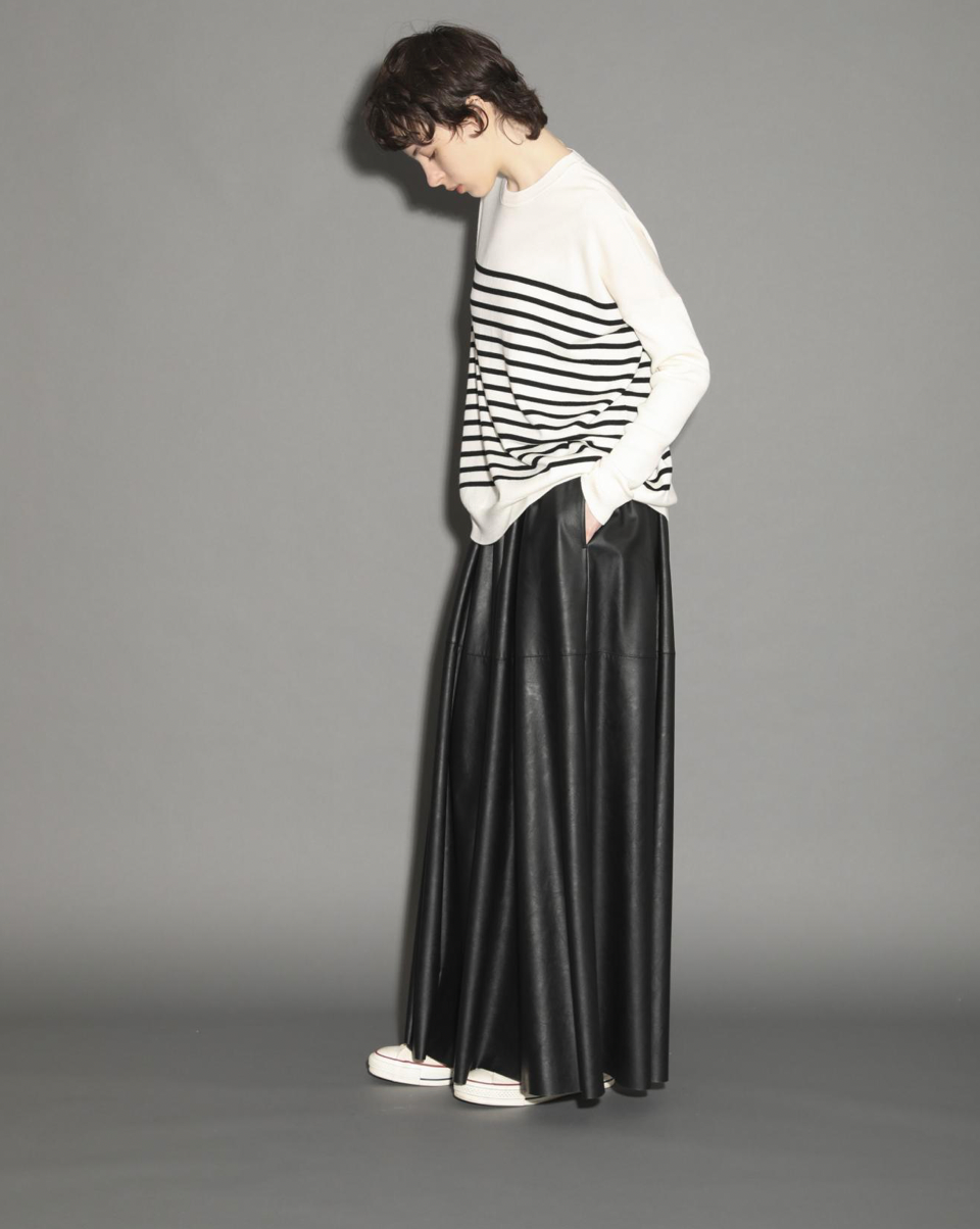SYNTHETIC LEATHER SKIRT