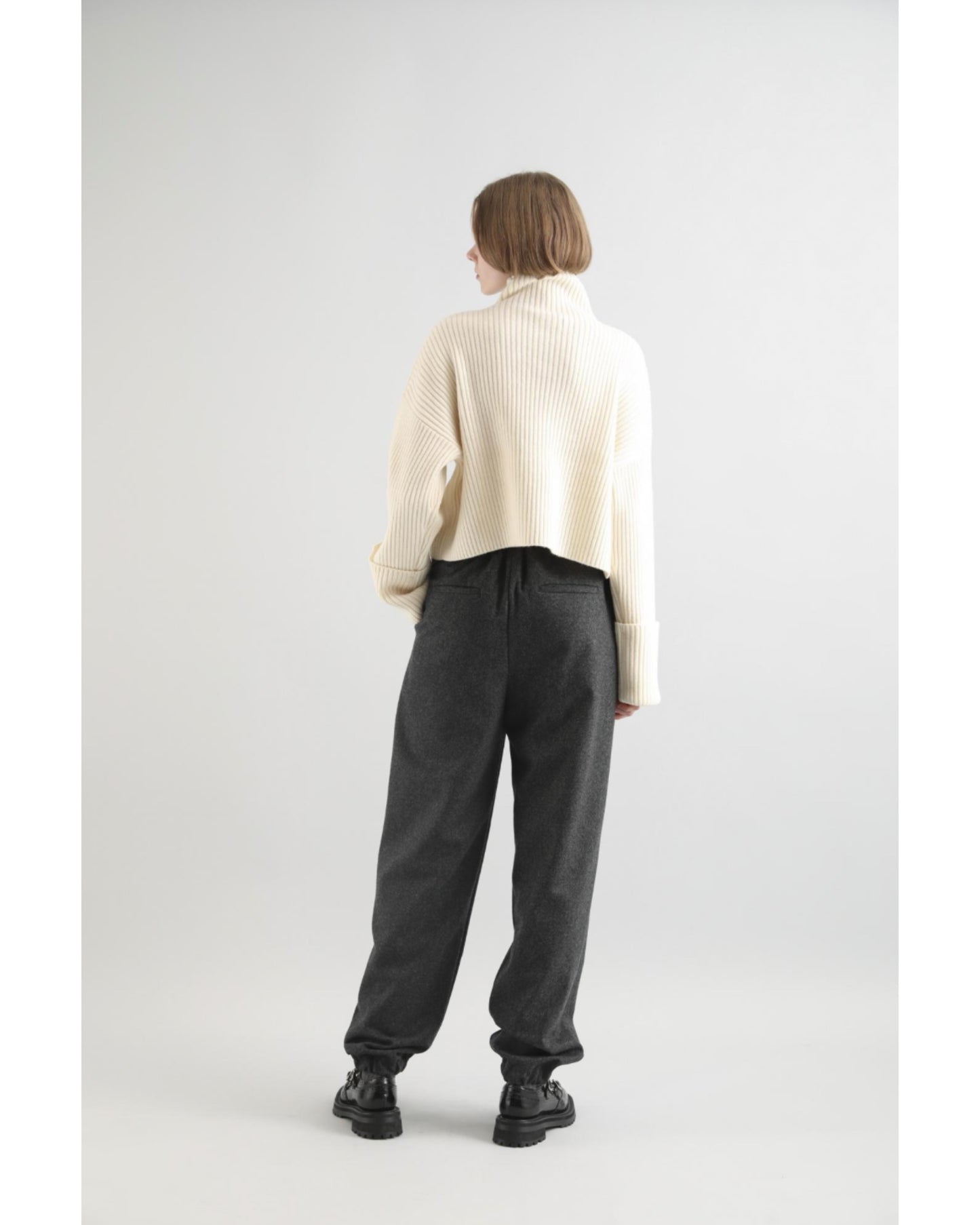 BOILED LAMBWOOL RIB TOP