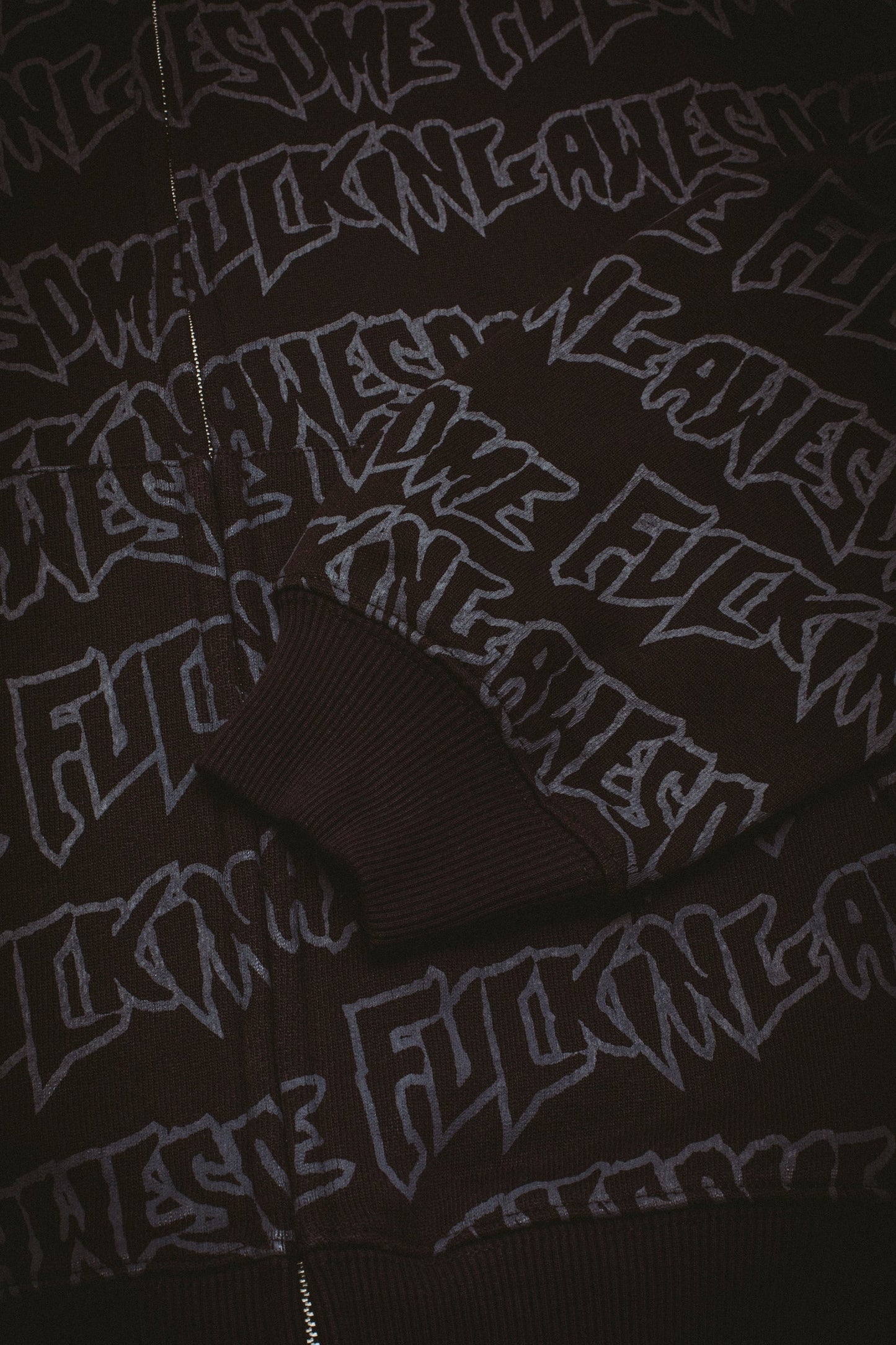 AOP STAMP ZIPPED HOODIE