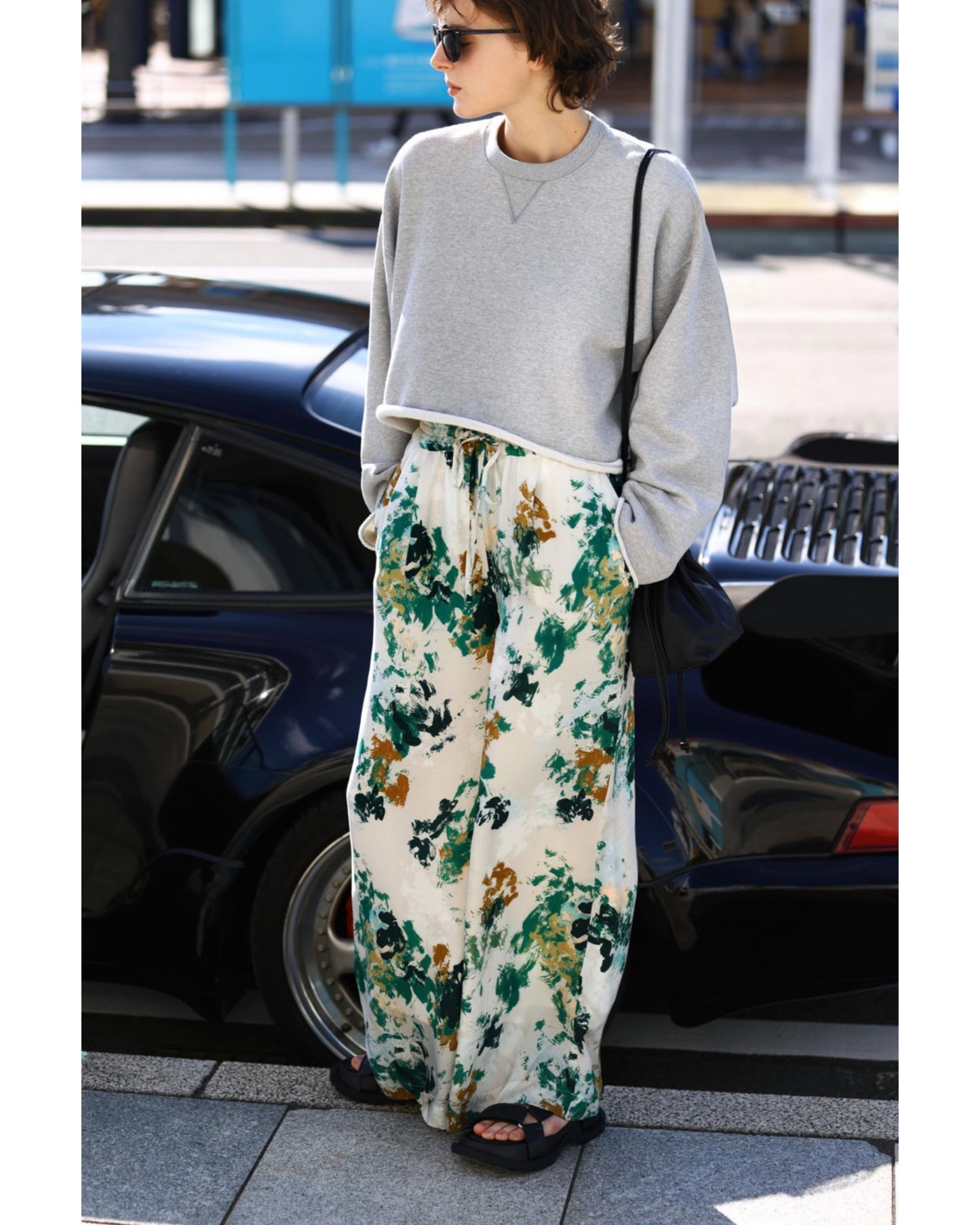EXTRA FINE FLEECE CROPPED TOP